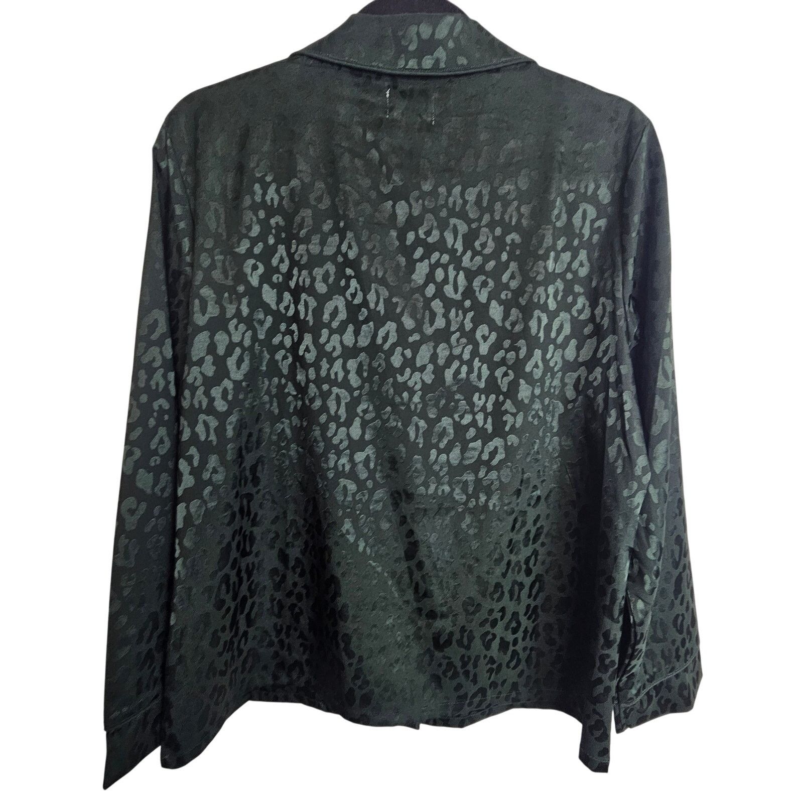 Other World Market Pajamas S/M Green Satin Leopard Sleepwear Size 27" / US 4 / IT 40 - 7 Thumbnail