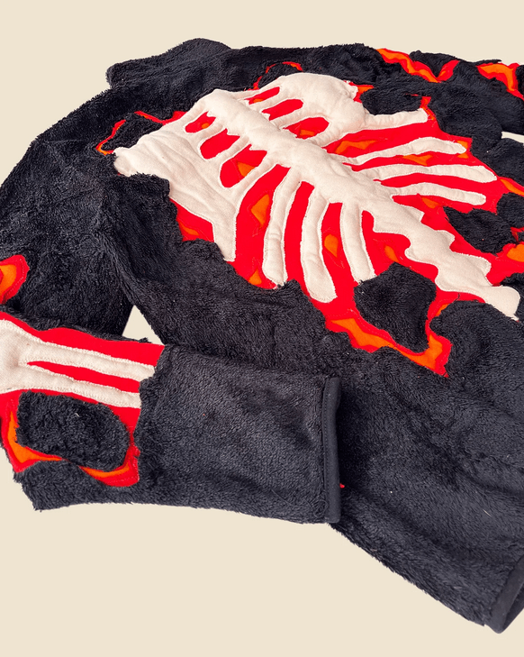 Handmade × Japanese Brand 1OF1 REWORKED SKELETON CRACKY LAVA POLAR FLEECE SIZE M Size US M / EU 48-50 / 2 - 5 Thumbnail