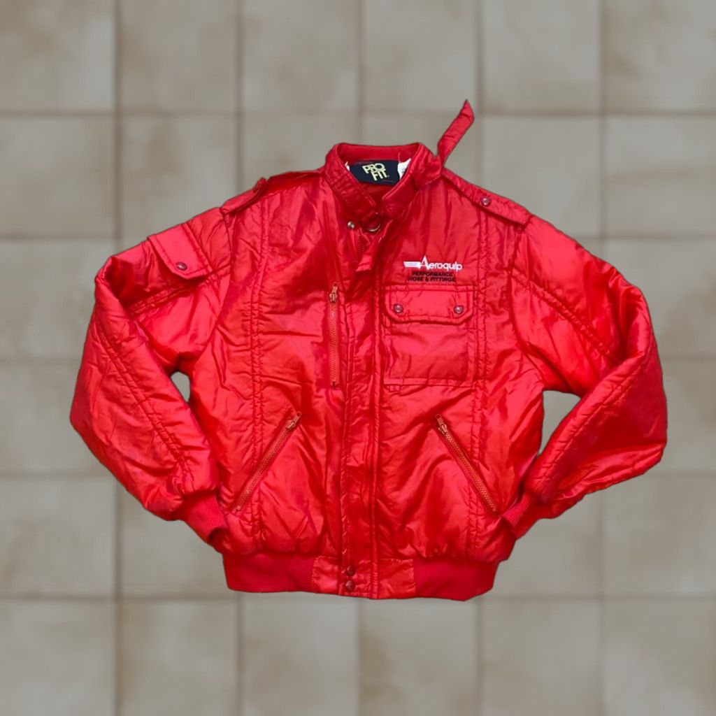Vintage VINTAGE King Louie Pro Fit Aeroquip Red Racing Jacket Mens L EUC Size US M / EU 48-50 / 2 - 1 Thumbnail