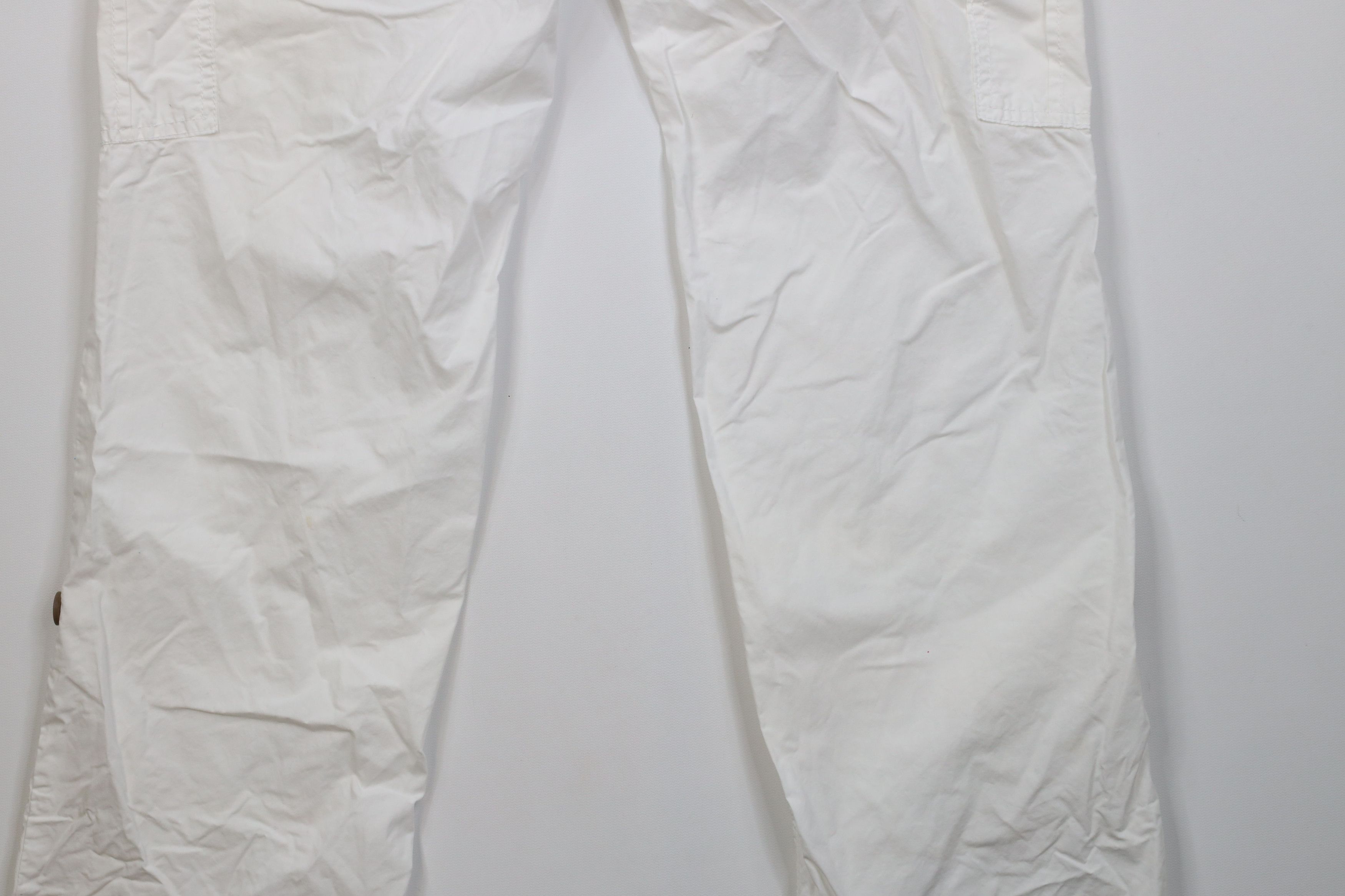 Lands' End Vintage Lands End Roll Cuff Cargo Pants White Cotton Size 32" / US 10 / IT 46 - 14 Thumbnail