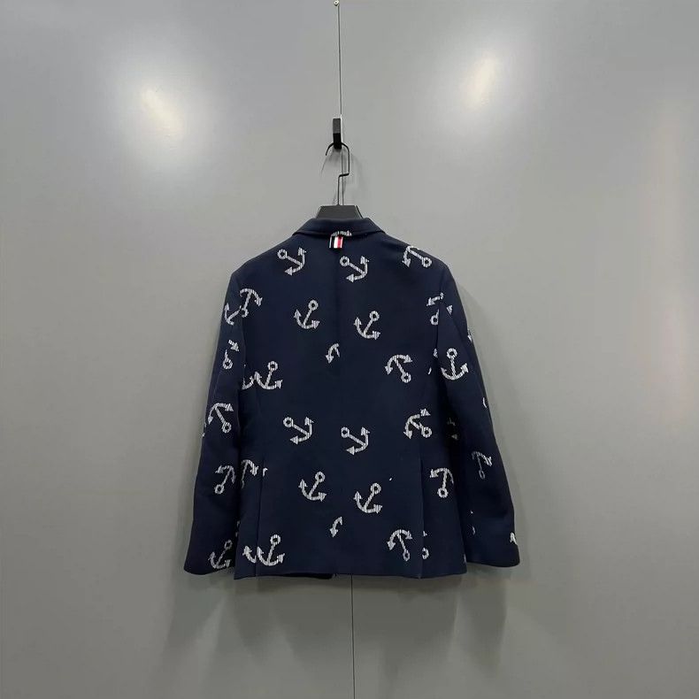 Thom Browne Thom Browne Anchor Print Blazer- dmc Size US L / EU 52-54 / 3 - 1 Thumbnail