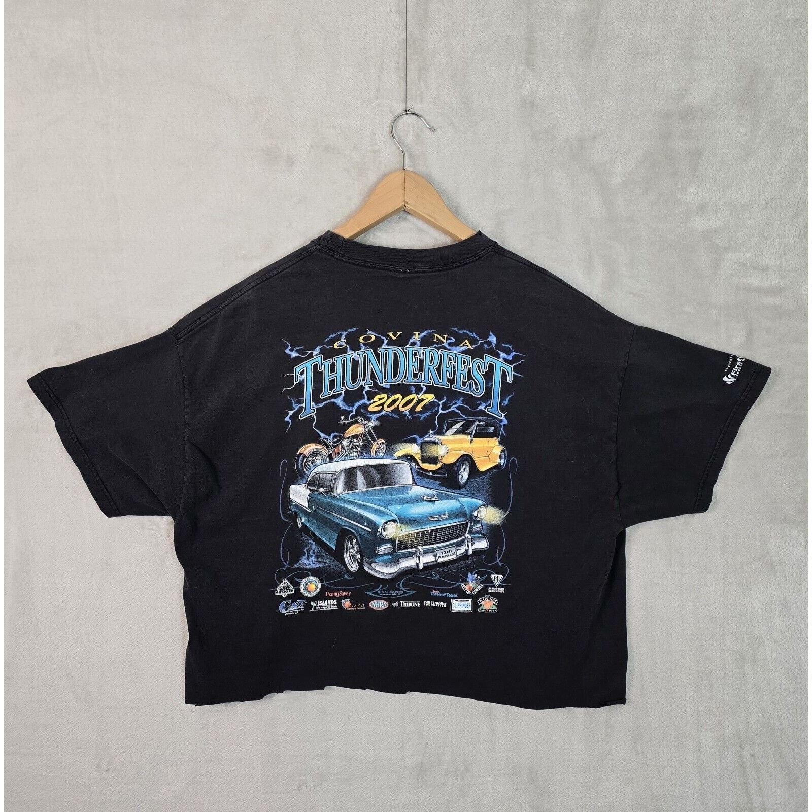 Hanes Thunderfest Car Show 2007 Cropped Shirt Size XXL Motorcycle Size XXL / US 16-18 / IT 52-54 - 2 Thumbnail
