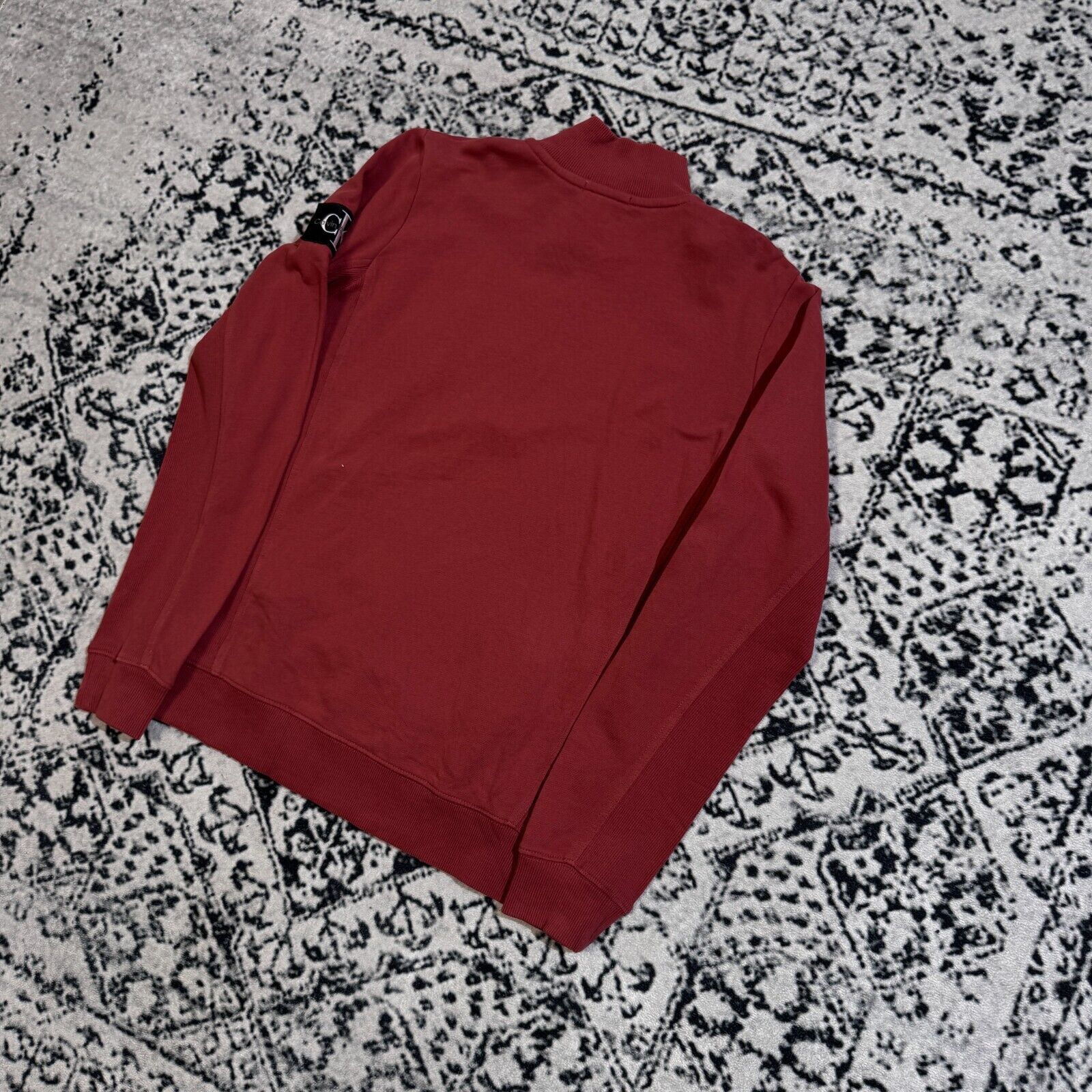 Calvin Klein × Vintage Calvin Klein Unisex Red Cotton Halfzip Sweatshirt Size M Size US M / EU 48-50 / 2 - 11 Thumbnail