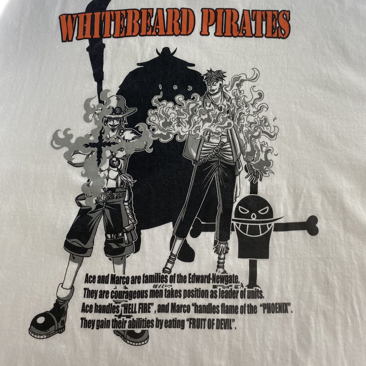 One Piece Thrashed Vintage Whitebeard Pirates One Piece ERD GRUNGE TEE Size US M / EU 48-50 / 2 - 3 Thumbnail