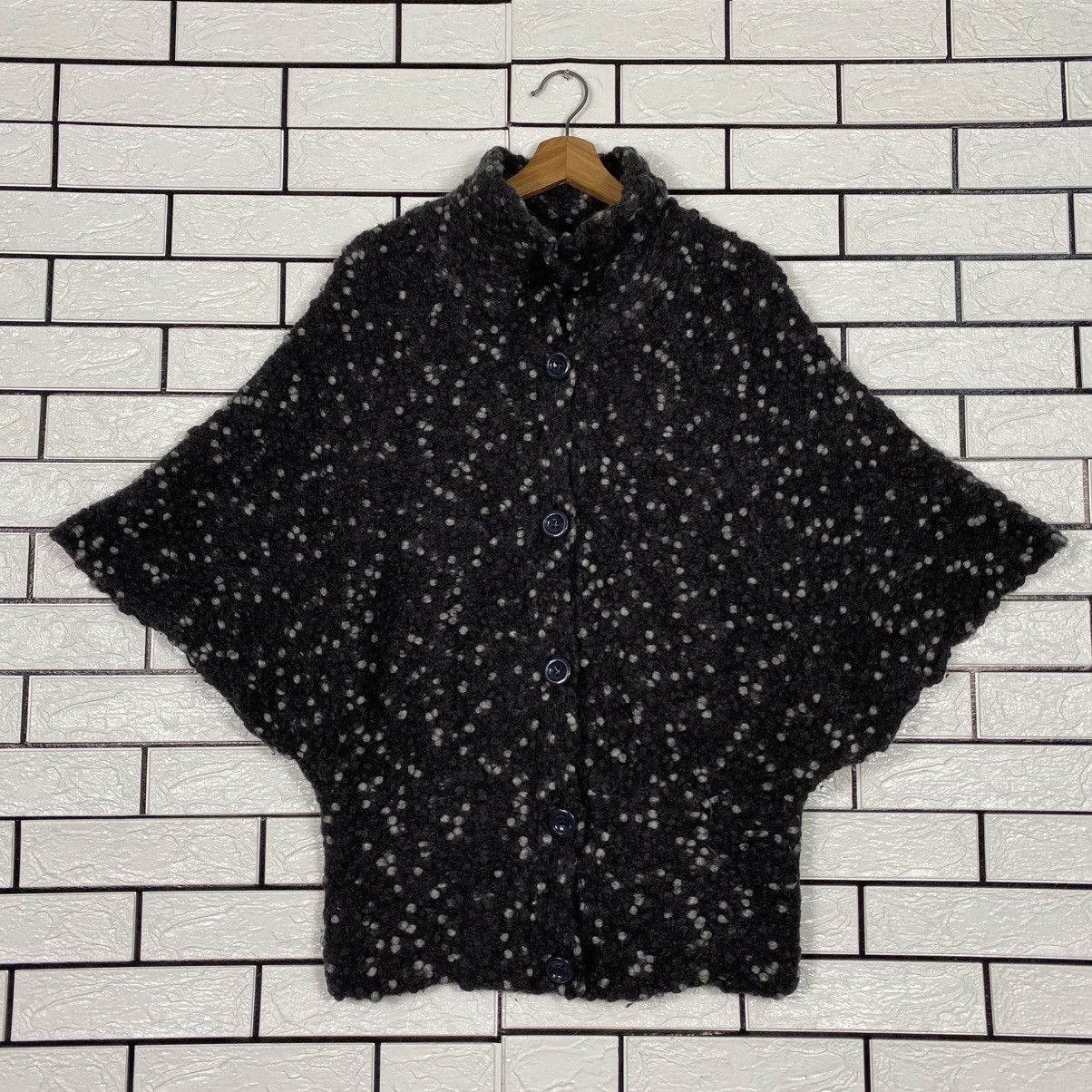 Japanese Brand 📌Vintage Wool Bat Jacket Herringbone Marisa Monti Italy Size US S / EU 44-46 / 1 - 2 Thumbnail