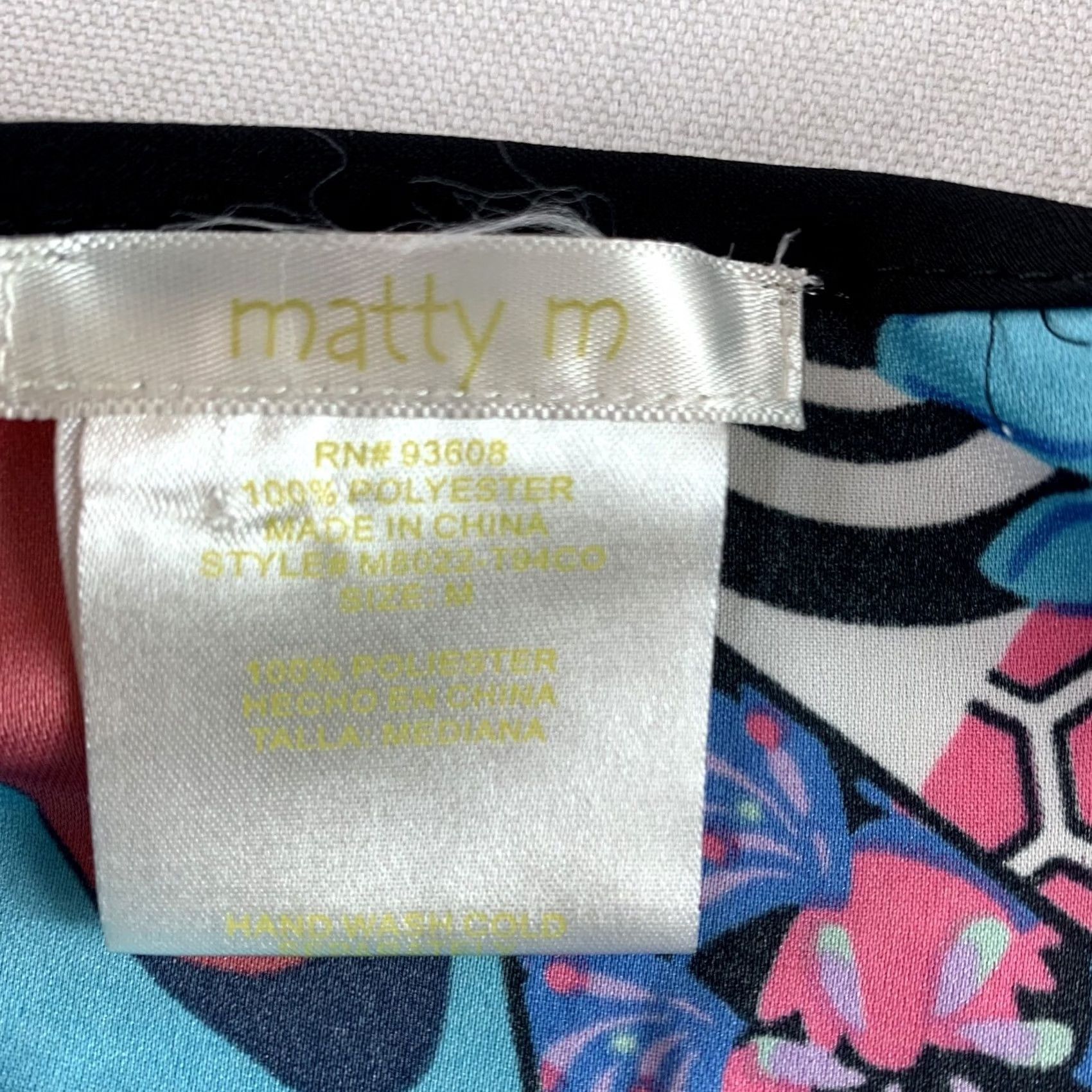 Vintage VINTAGE MATTY M DRESS WOMENS MEDIUM BLUE FLORAL Size M / US 6-8 / IT 42-44 - 4 Thumbnail