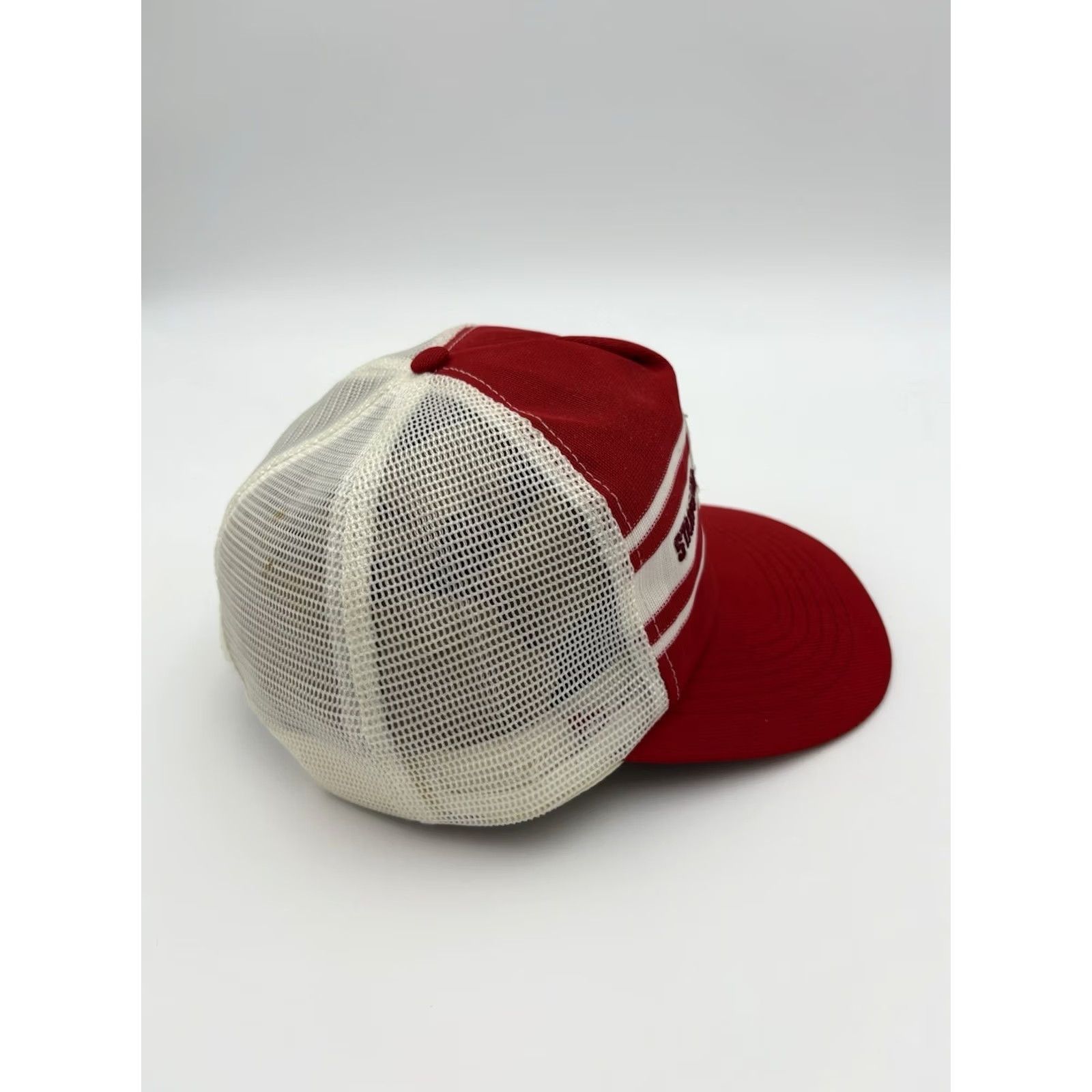 Vintage VINTAGE Stanford Trucker Hat Snapback Cap Embroidered Red & White Made In USA Size ONE SIZE - 5 Thumbnail