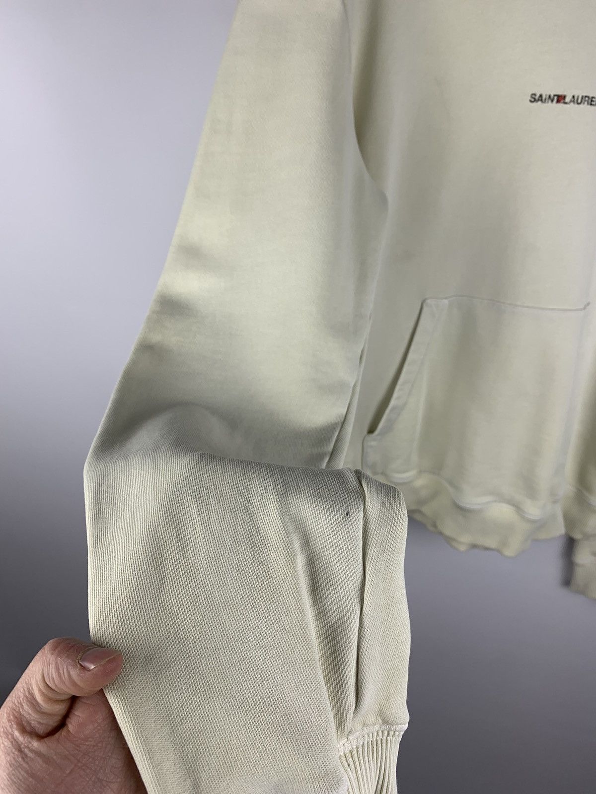 Saint Laurent Paris Saint Laurent Paris Hoodie Men’s Size M Cream Size US M / EU 48-50 / 2 - 16 Thumbnail
