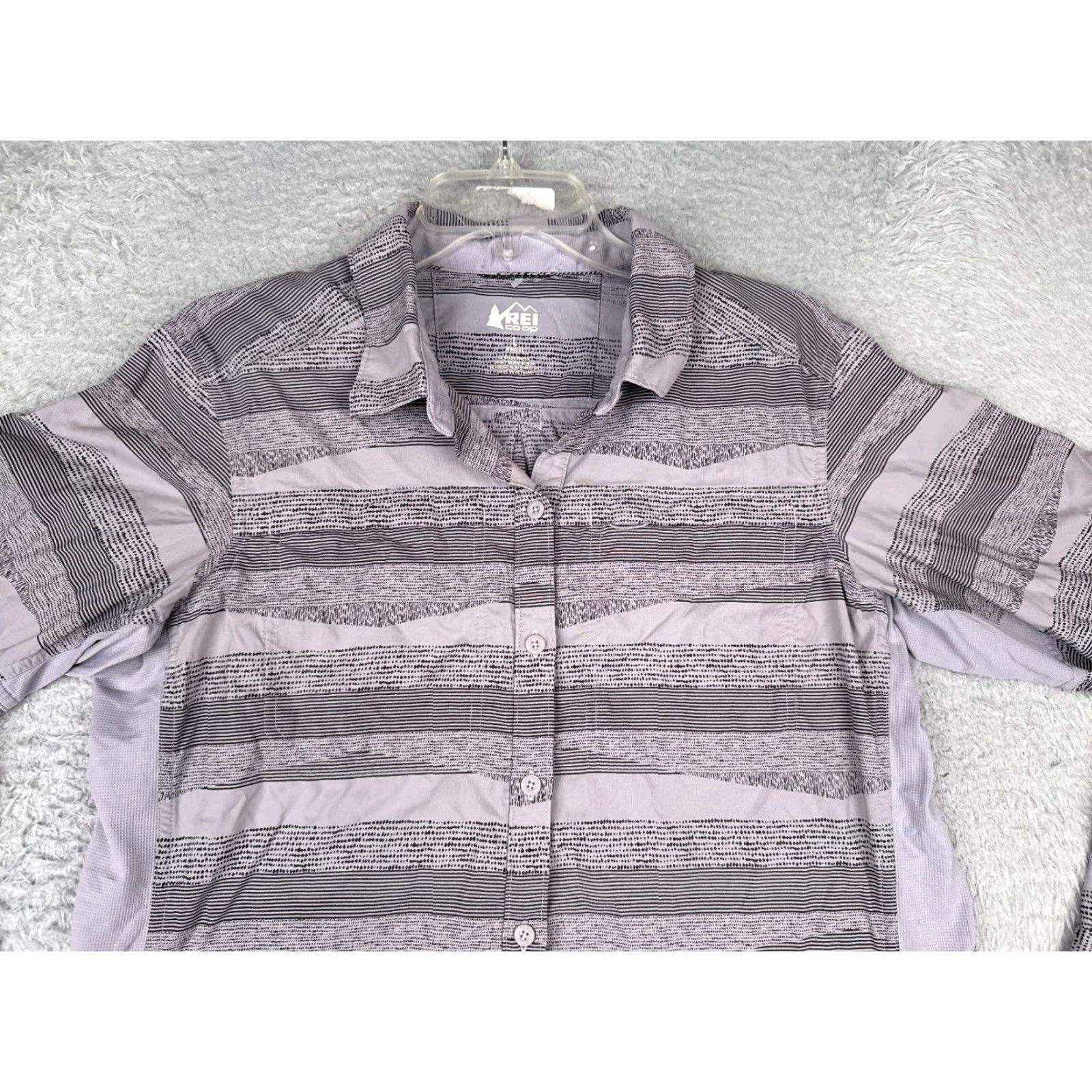 Vintage REI Shirt Women L Purple Button Up Long Sleeve Cotton Fish Angler Hike Size L / US 10 / IT 46 - 4 Thumbnail