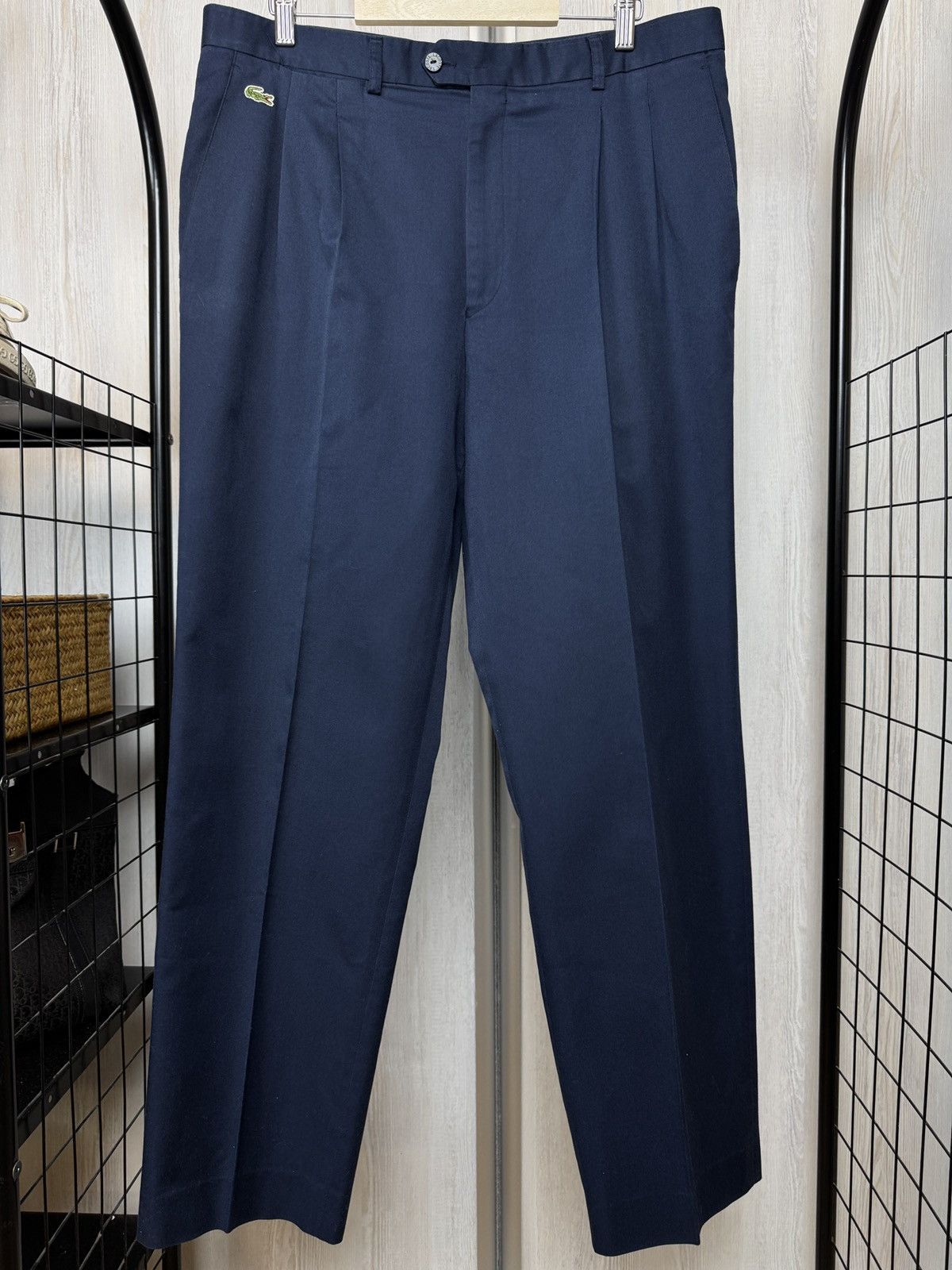 Lacoste Chemise Lacoste vintage 90s wide chino pants Size US 36 / EU 52 - 2 Thumbnail