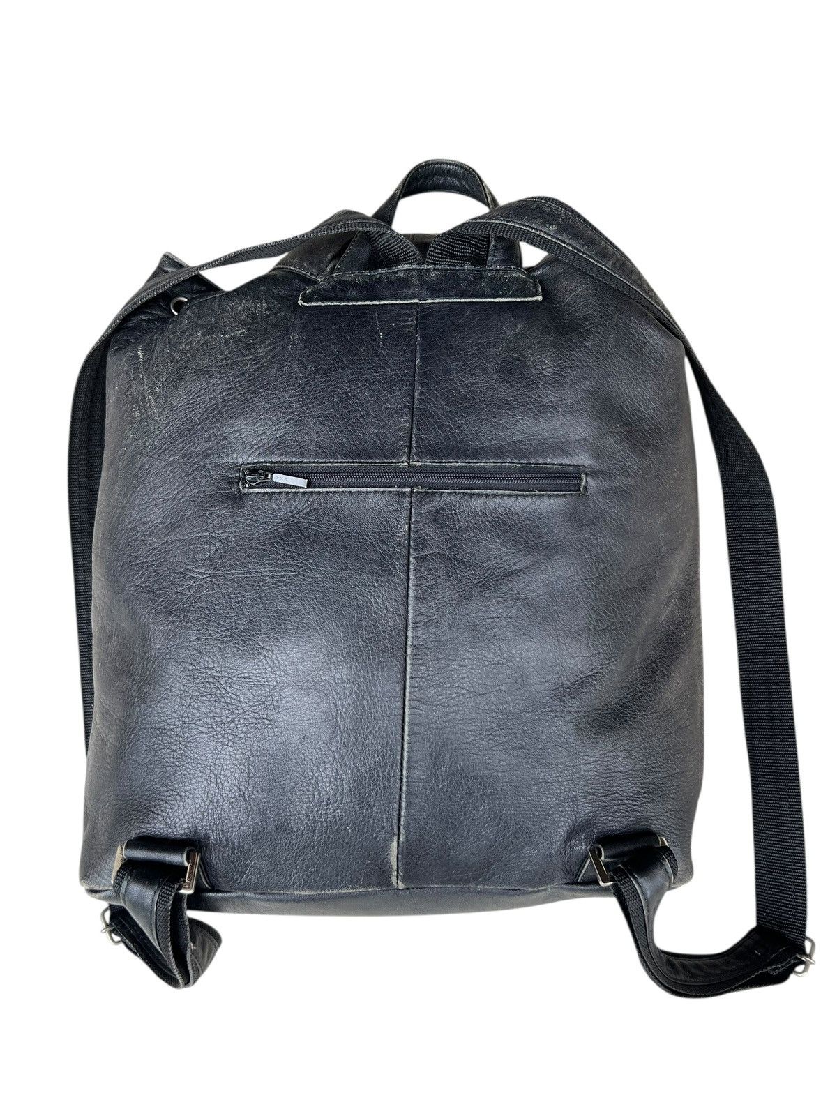 Leather Spiaggia Japan Faded Patina Leather Backpack Rucksack Bag Size ONE SIZE - 16 Thumbnail