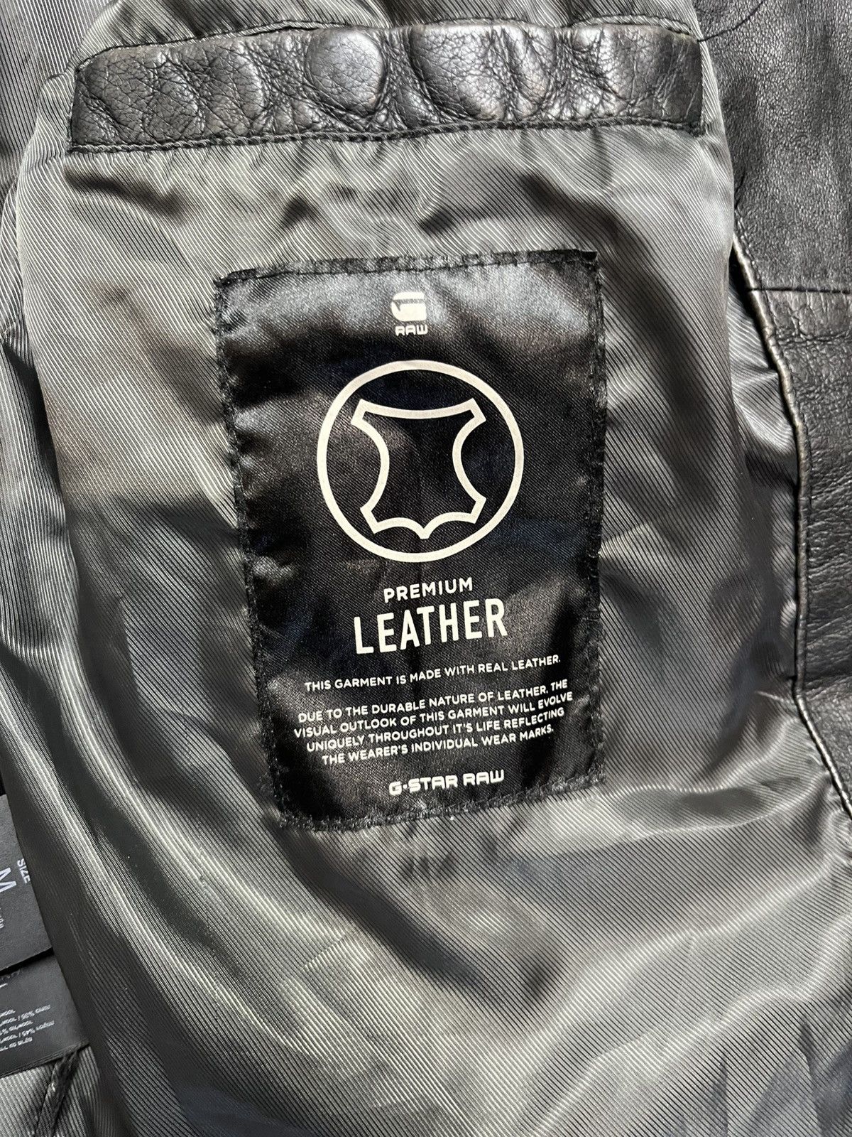 G-Star G-Star Raw biker leather jacket Size US M / EU 48-50 / 2 - 10 Thumbnail