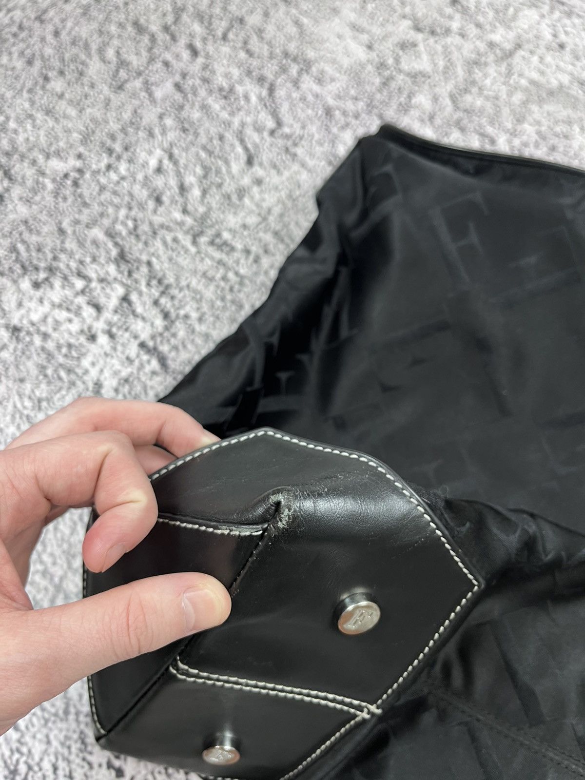 Gianfranco Ferre Vintage Ferre Milano F Monogrammed Logo Hobo Bag Gothic Size ONE SIZE - 8 Thumbnail
