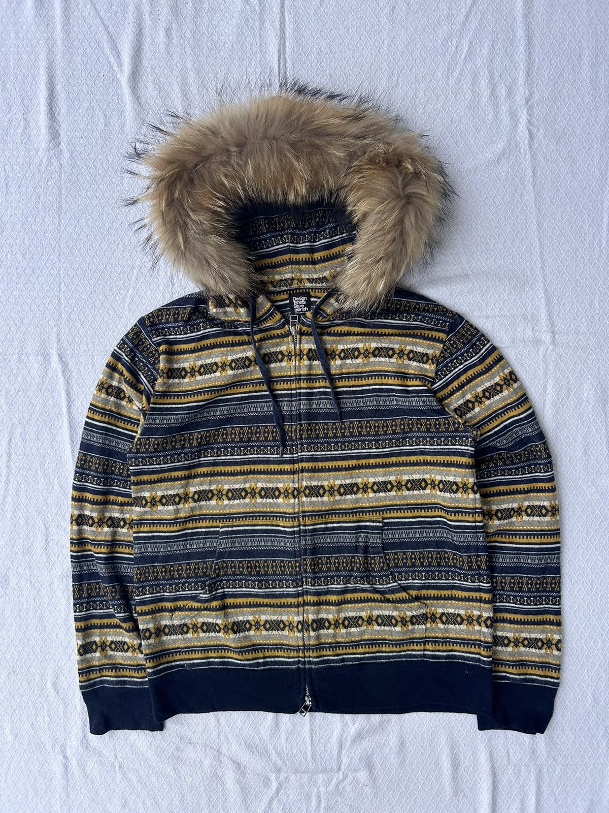 Japanese Brand Faux fur zip hoodie tribal style Ifsixwasnine lgb Size US M / EU 48-50 / 2 - 1 Thumbnail