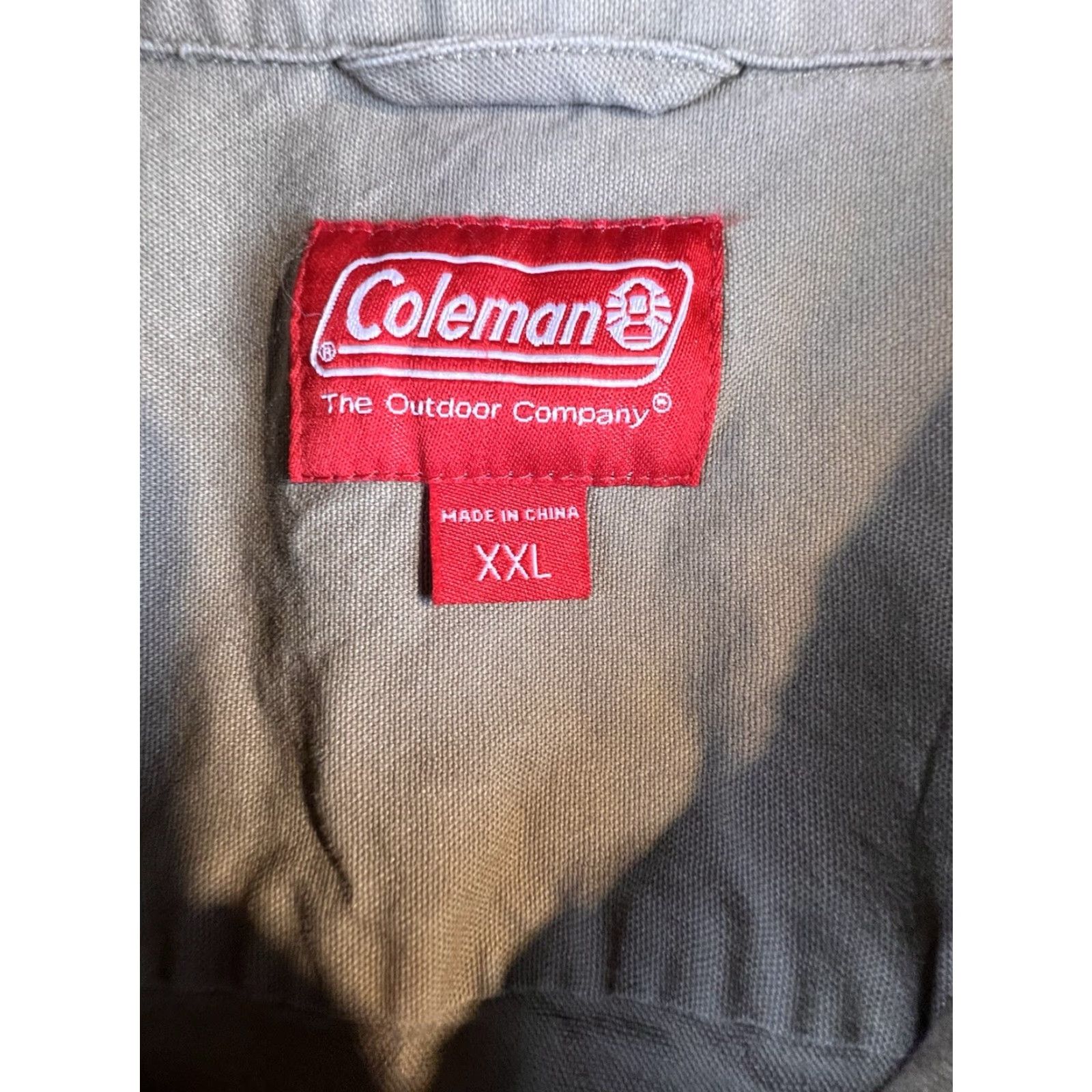 Vintage Coleman Button-Down Shirt Men’s XXL Stretch Canvas Beige Long Sleeve Outdoor Safari Camping Hunting Tear Resistant Barnwear Button-Up Collar-Down Size US XXL / EU 58 / 5 - 3 Thumbnail