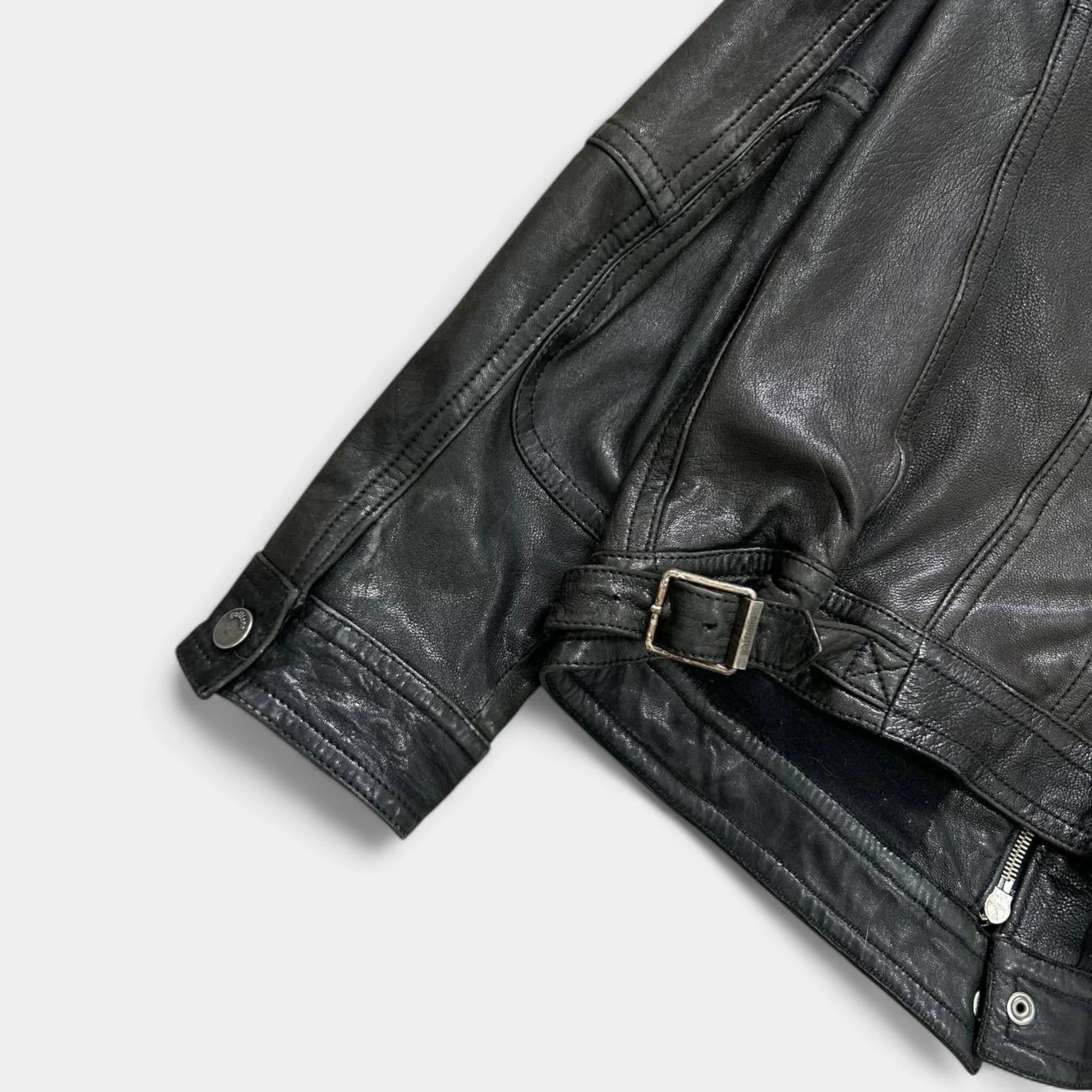 John Galliano Galliano 90s Classic Black Leather Jacket Size US S / EU 44-46 / 1 - 6 Thumbnail