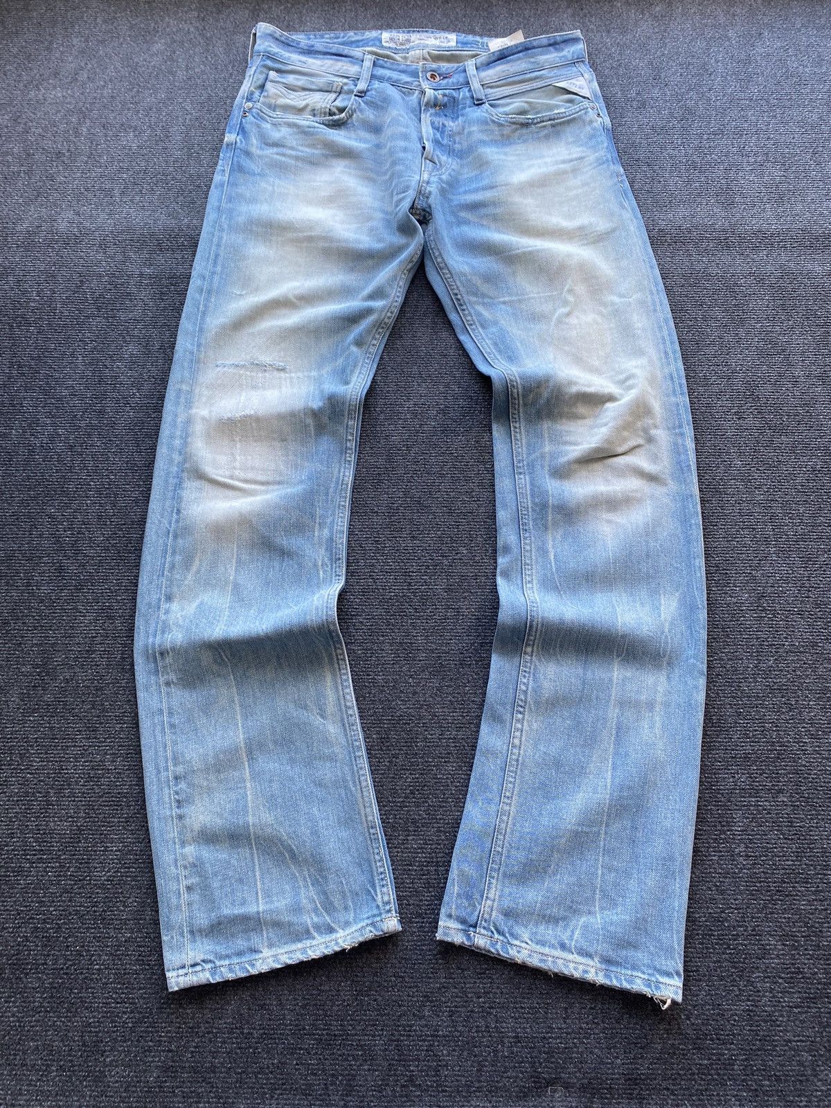 Replay 🔥Opium Punk Replay blue jeans 30 newbill washed faded Size US 30 / EU 46 - 18 Thumbnail