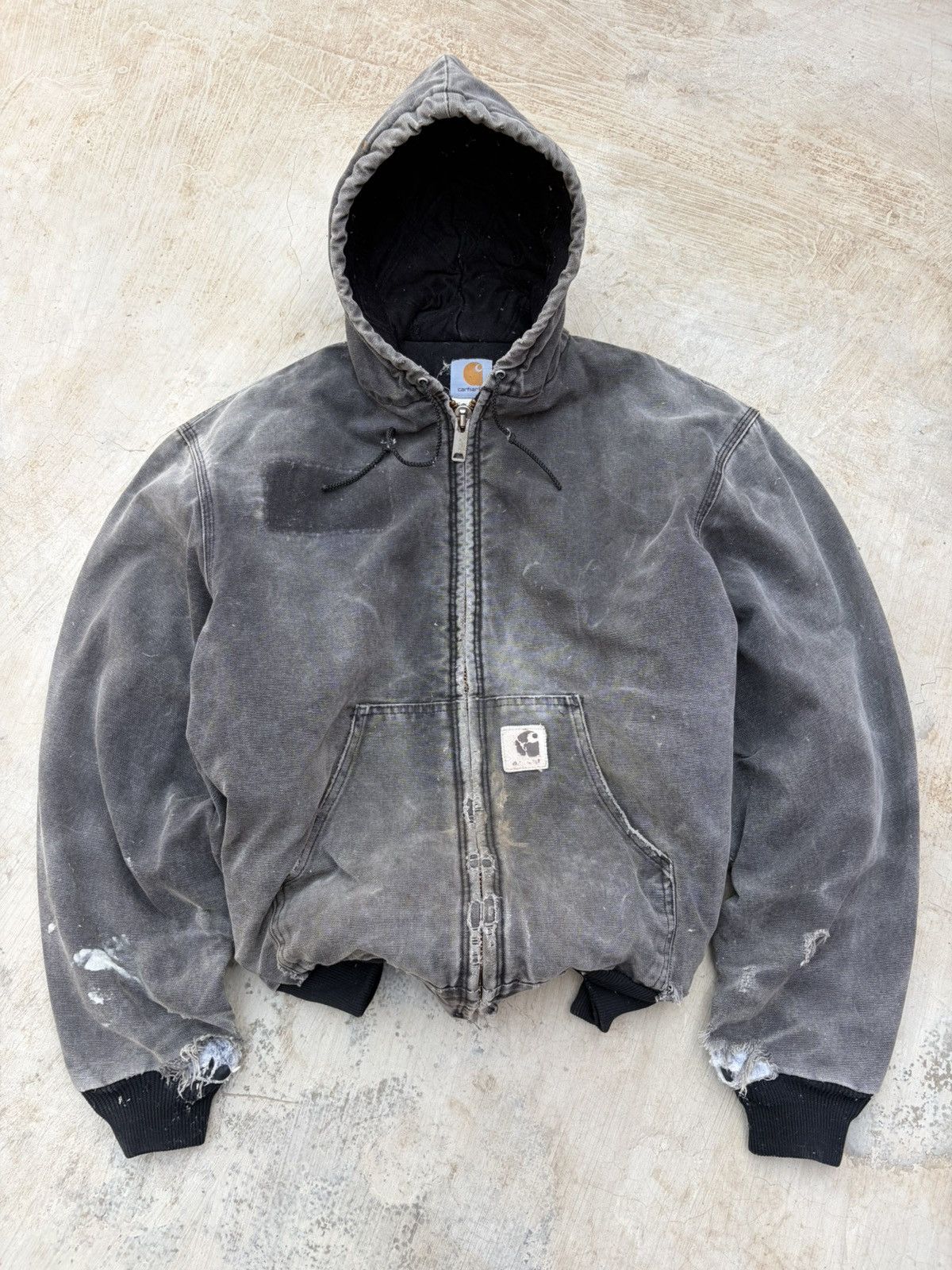 Carhartt Vintage Sunfaded Distressed Carhartt Active Jacket J81 ONX Size US L / EU 52-54 / 3 - 1 Thumbnail