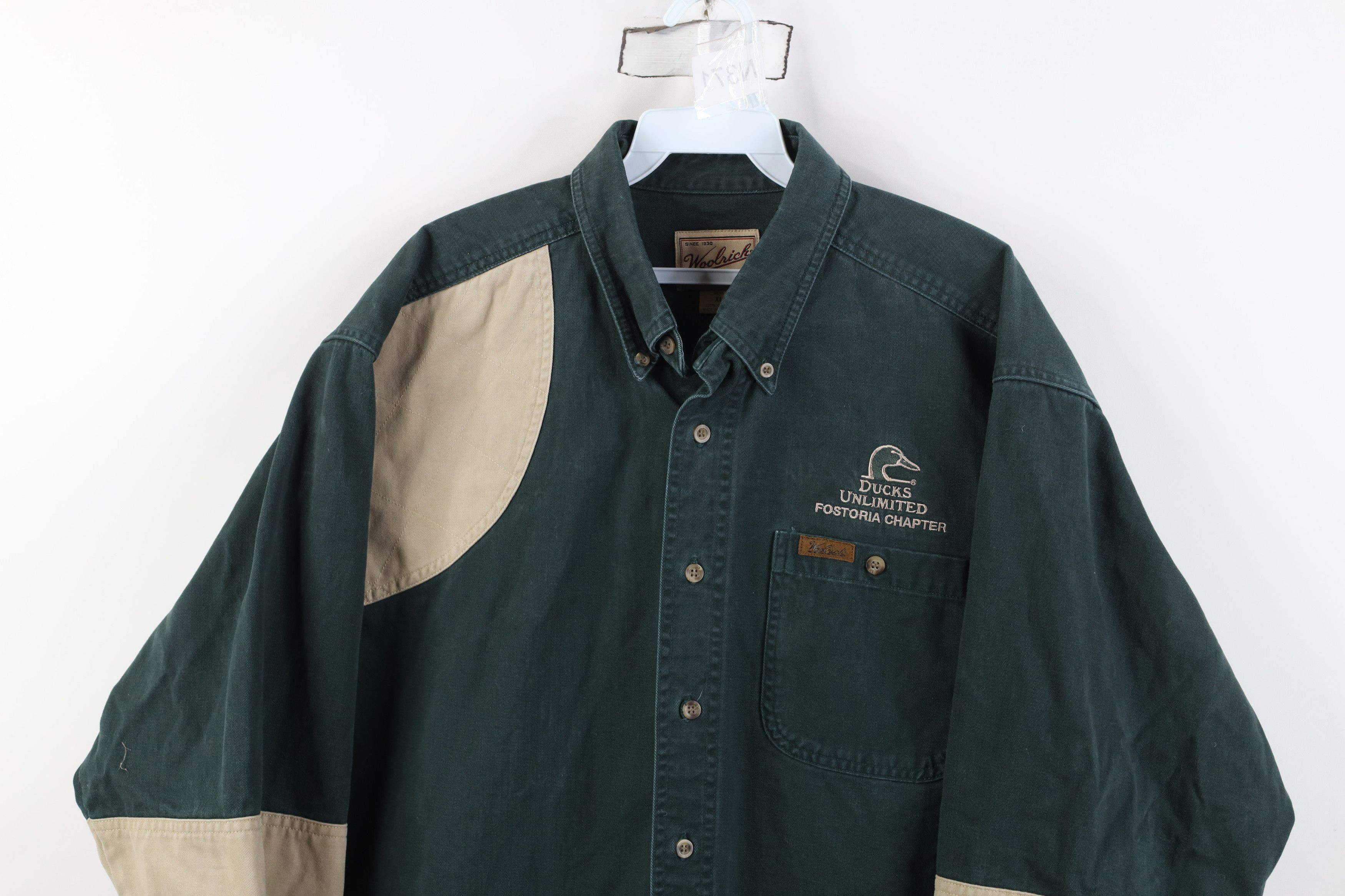 Woolrich Woolen Mills Vintage 90s Woolrich Ducks Unlimited Twill Shooting Shirt Size US XL / EU 56 / 4 - 2 Thumbnail