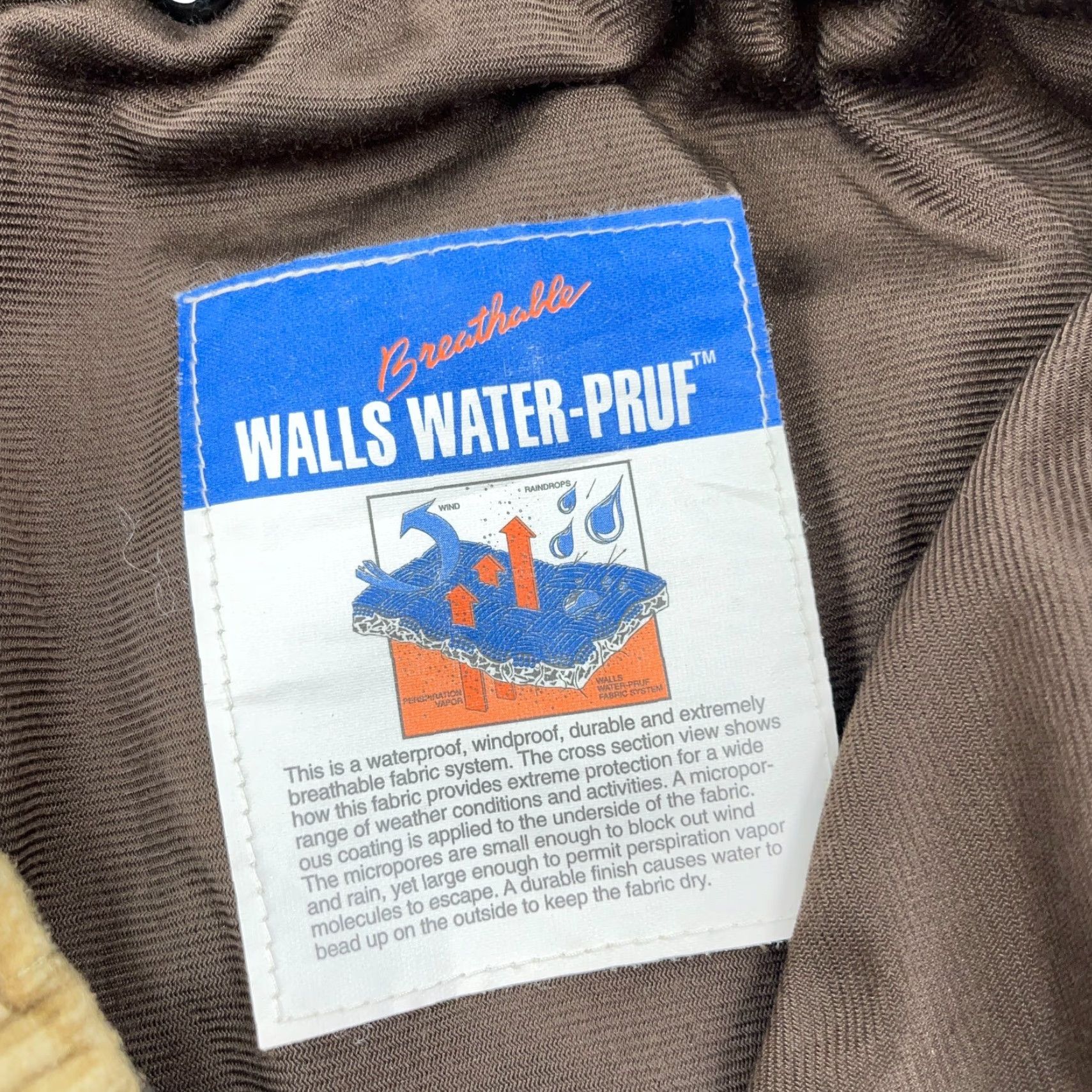 Walls VINTAGE Walls Camos Pants Men Large 32x30 Baggy Woods Advantage Water Pruf Leafs Lined Size US 33 - 4 Thumbnail