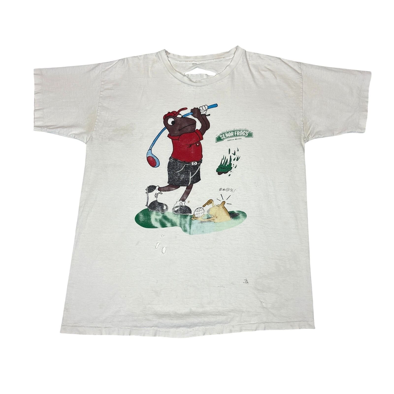 Vintage Senor Frogs T Shirt XL Cancun Mexico Golf Carlos N' Charlies Size US XL / EU 56 / 4 - 1 Thumbnail