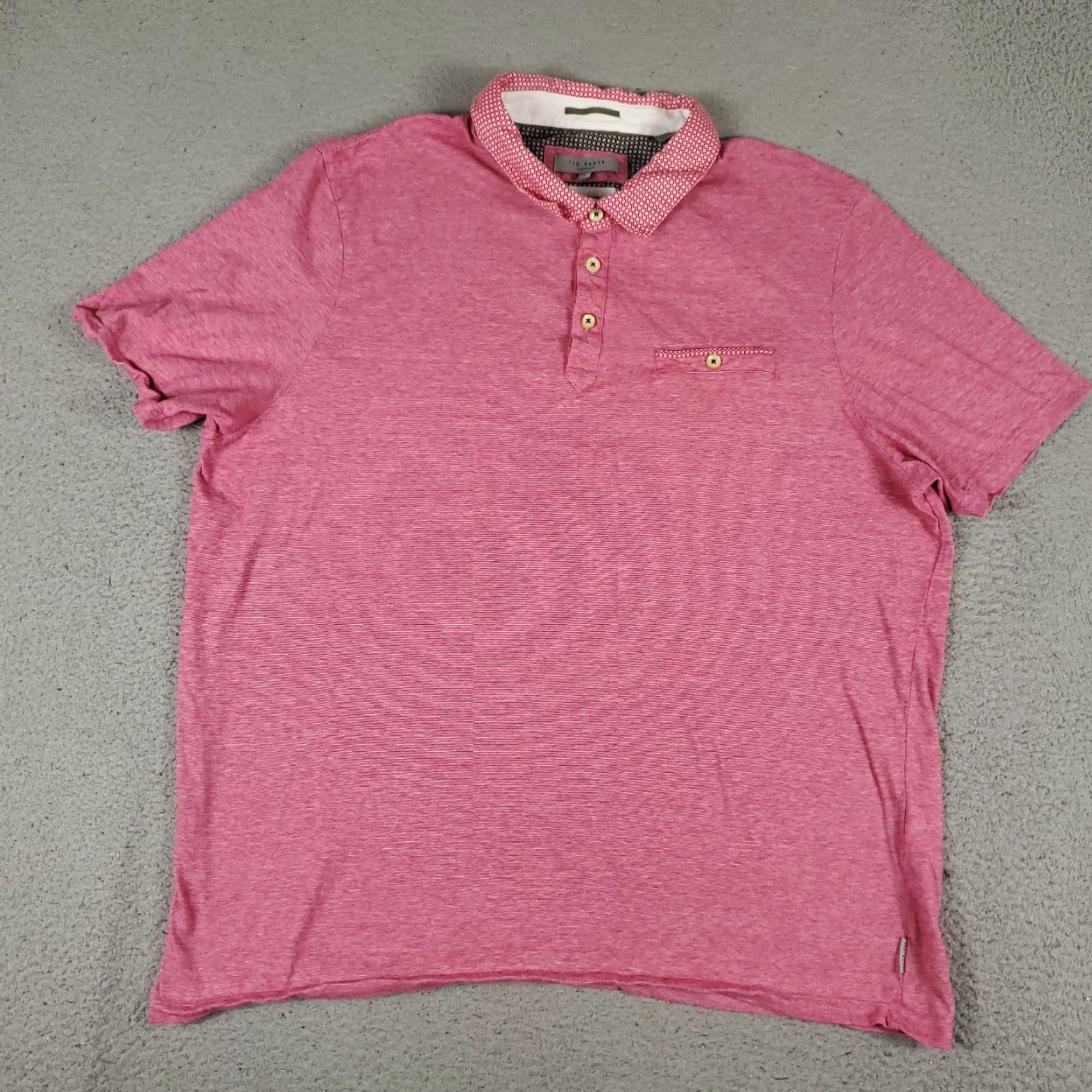 Ted Baker Ted Baker London Polo Shirt Mens Size 7 Pink Casual Short Sleeve Adult Polo Shirt Pink Modern Classic Mens 7 Size US M / EU 48-50 / 2 - 2 Thumbnail