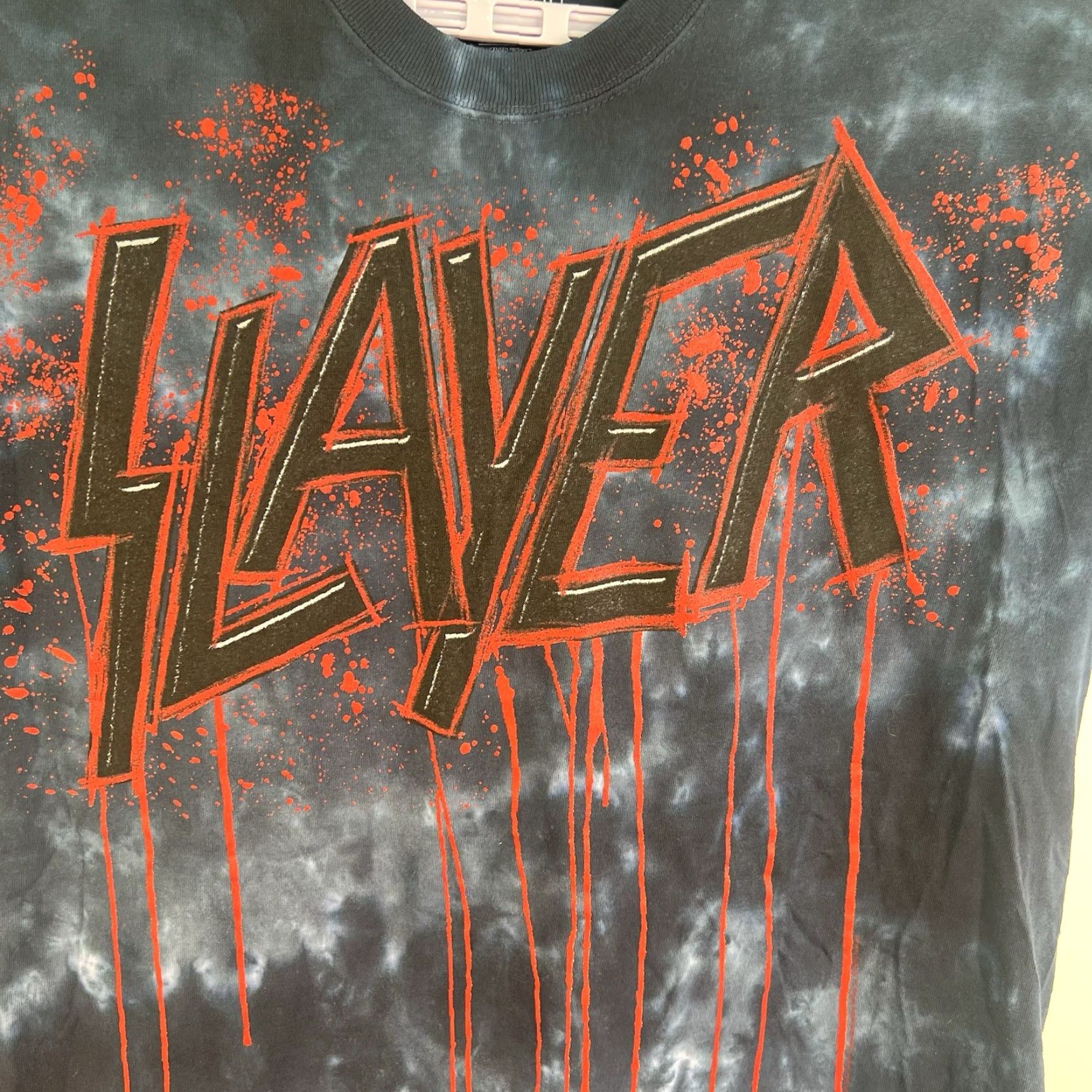 Vintage VINTAGE Band T-Shirt Men's Size 3XL Blue Slayer Led Zeppelin Tie-Dye Short Sleeve Graphic Print Size US XXL / EU 58 / 5 - 3 Thumbnail
