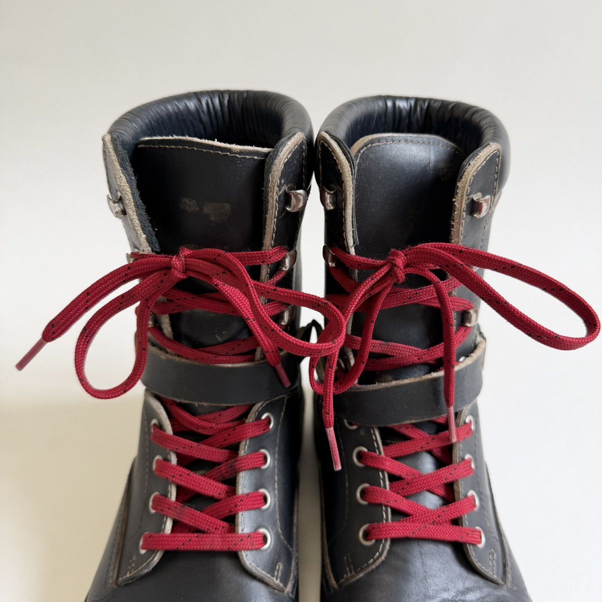 Maison Margiela Distressed Black Leather Combat Boots Size US 11 / EU 44 - 5 Thumbnail