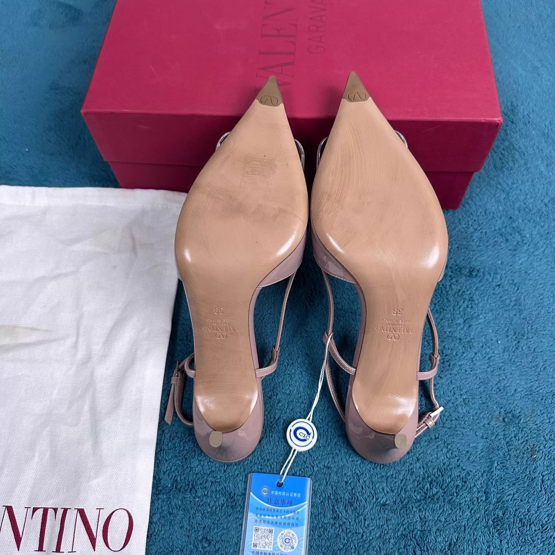 Valentino Valentino Cinnamon Pink Patent Stiletto Pump 39 Size US 8.5 / IT 38.5 - 5 Thumbnail