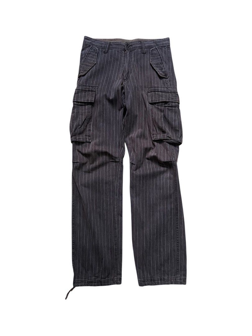 United Arrows Striped Tactical Multipocket Parachute Cargo