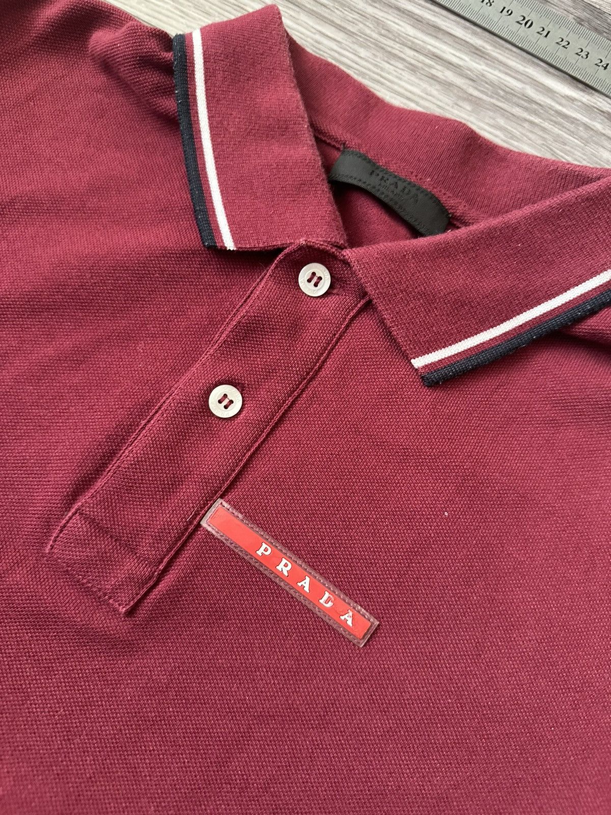 Prada Prada Milano Red Burgundy Polo T shirt Red Tab size M hype Size US M / EU 48-50 / 2 - 5 Thumbnail