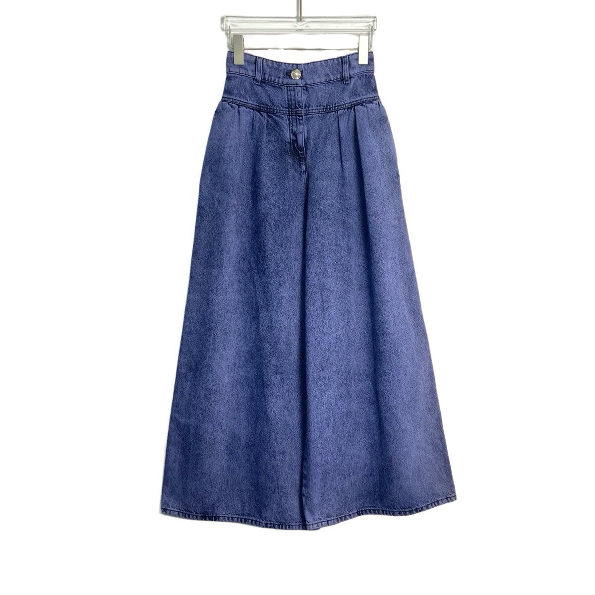 Chanel CHANEL FW22 Solid Washed Denim Wide-leg Jeans K26WX Size 24" / US 00 / IT 34 - 1 Thumbnail