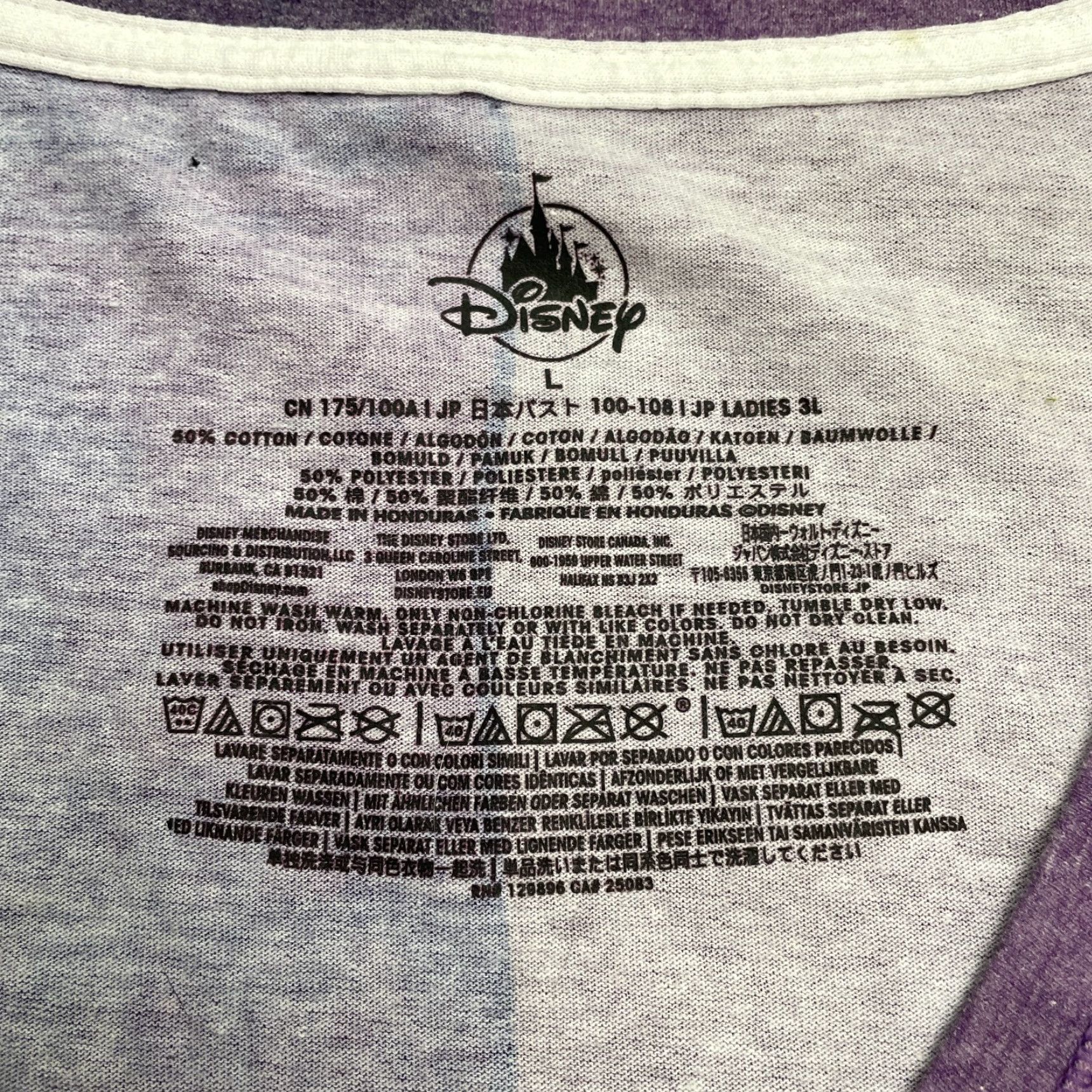 Disney Disney Nightmare Before Christmas Jack & Sally Purple T-Shirt Lace Up V-Neck Women’s Large Casual Gothic Grunge Size L / US 10 / IT 46 - 7 Thumbnail