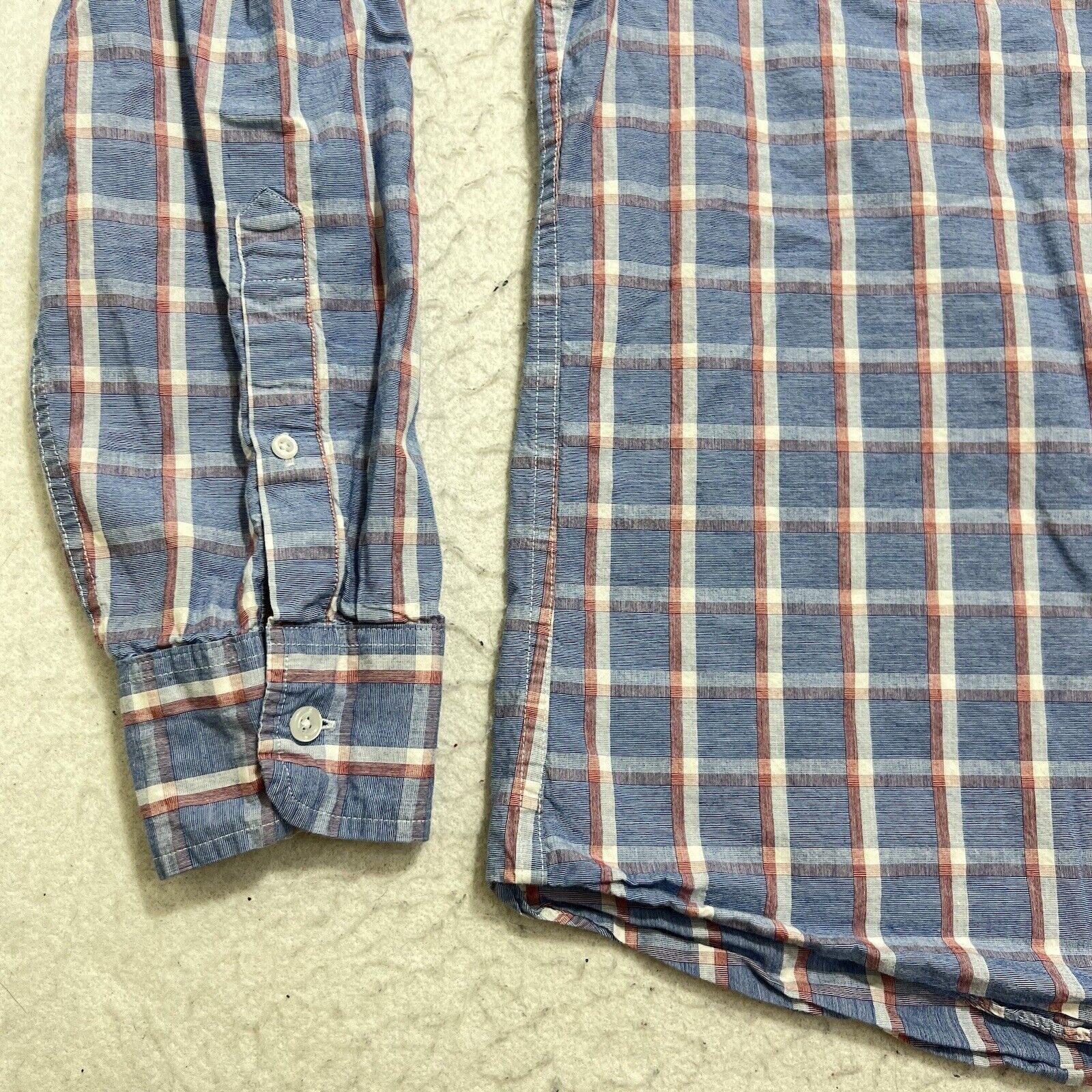 J.Crew J. Crew Blue Red White Plaid Striped Pocket Dress Shirt Size US XL / EU 56 / 4 - 5 Thumbnail