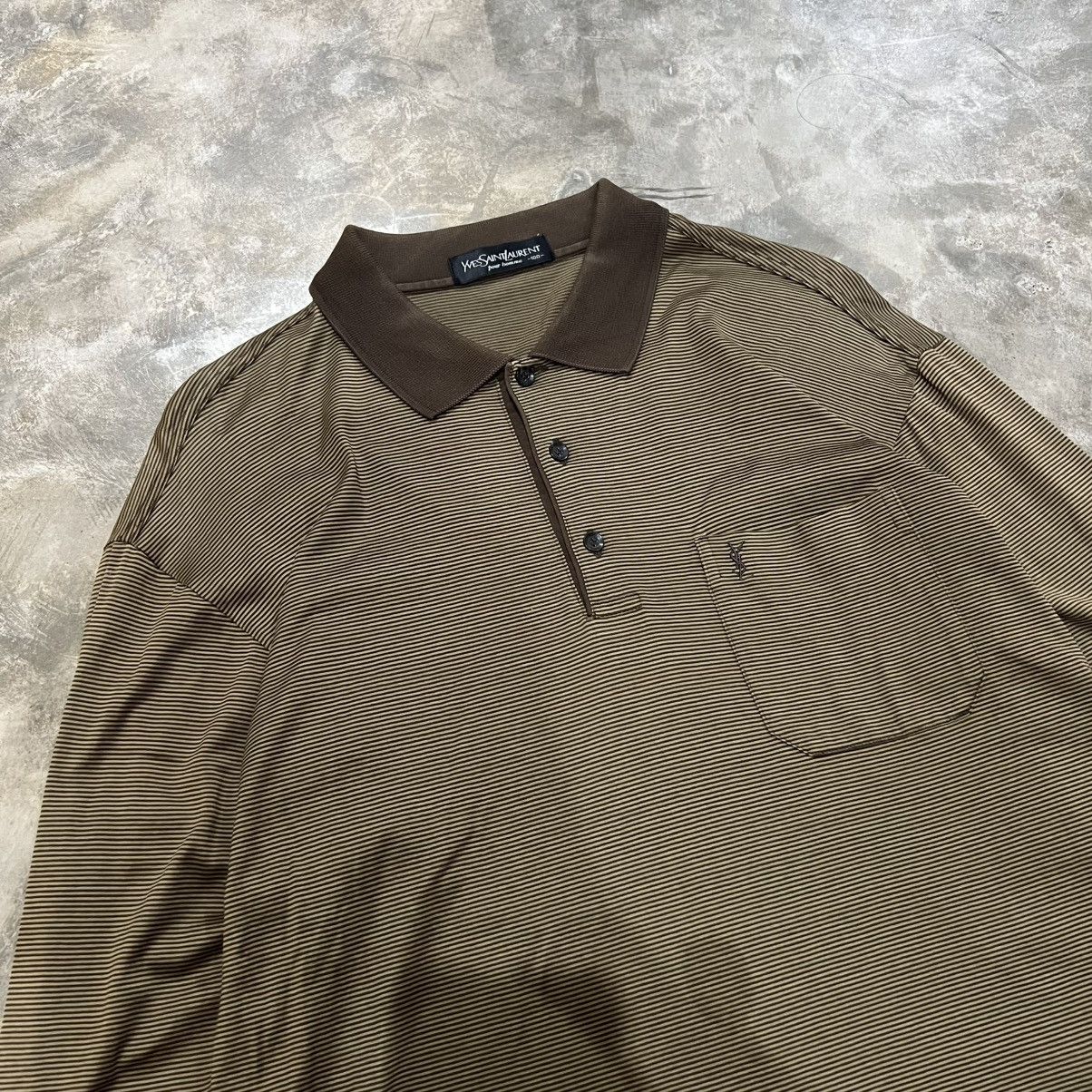 Yves Saint Laurent 1990s Ysl Stripe Polos Long Sleeve Shirt Size US L / EU 52-54 / 3 - 2 Thumbnail