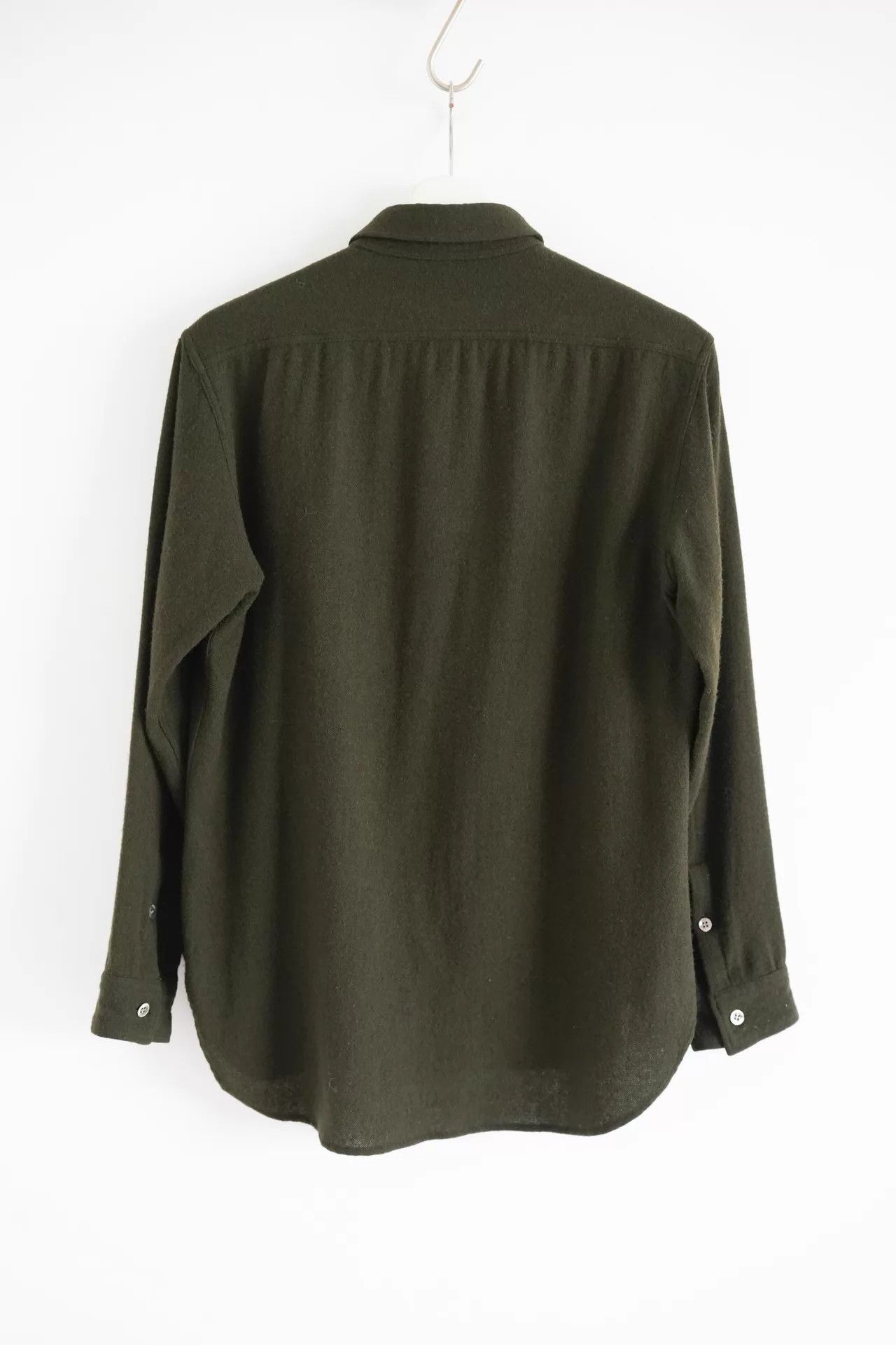 Yohji Yamamoto Yohji Yamamoto 00s Red Label Dark Green Wool Shirt Size US M / EU 48-50 / 2 - 2 Thumbnail