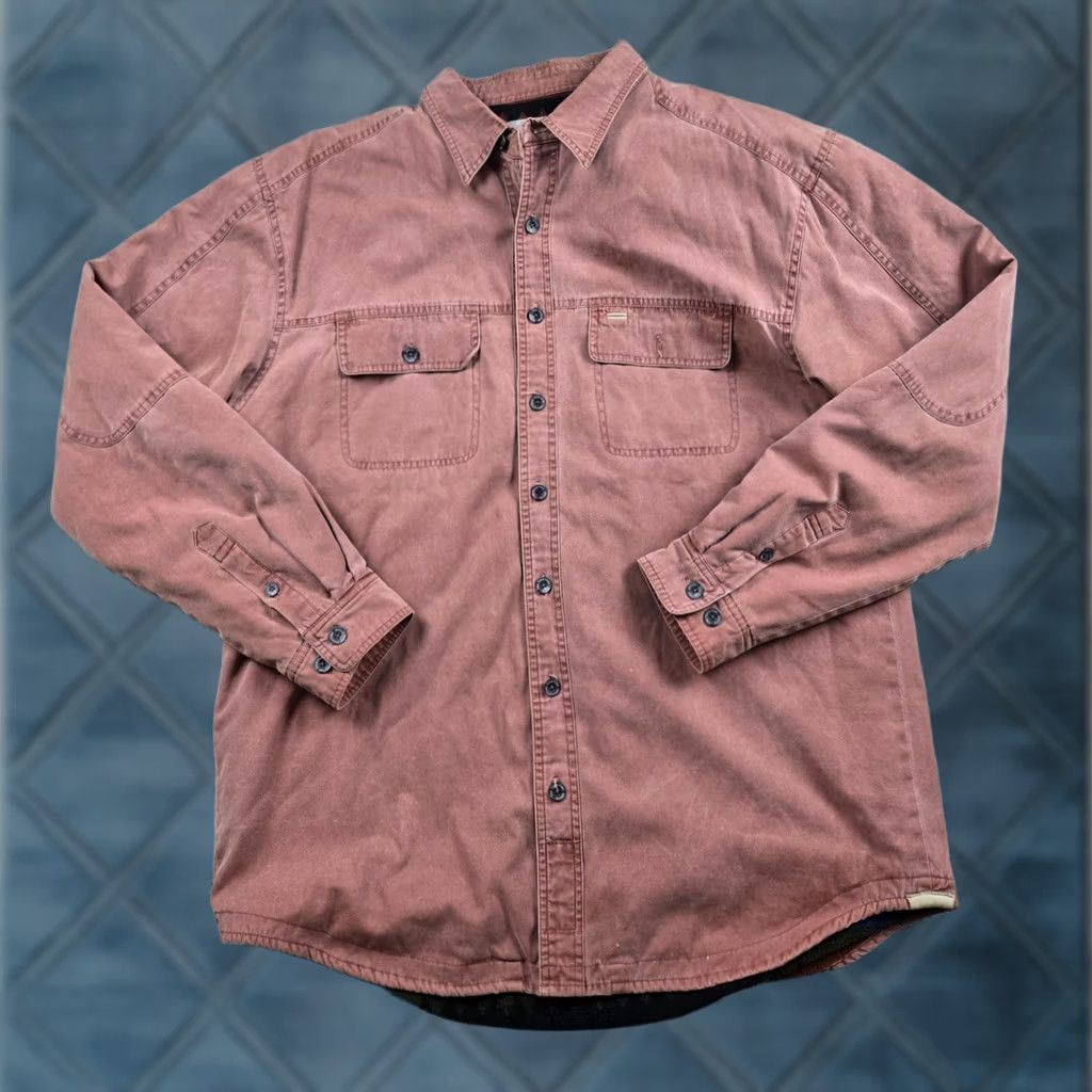 The Territory Ahead VINTAGE Territory Ahead Shirt Jacket XLT Red Canvas Blanket Lined Southwestern Jacket Coat Mens Size US XL / EU 56 / 4 - 1 Thumbnail
