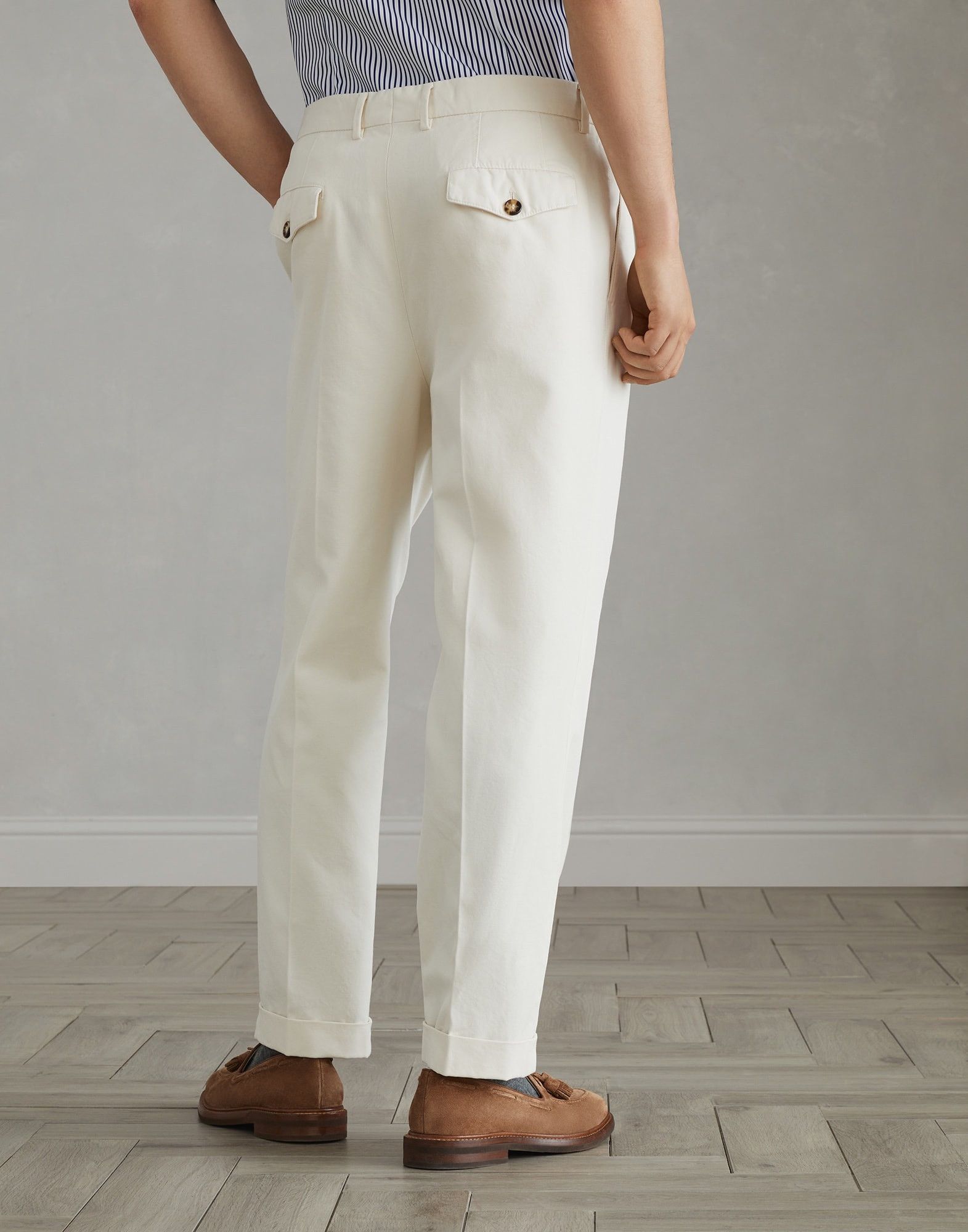 Brunello Cucinelli o1la1rc1a0925 Dyed Pants in Ivory Size US 30 / EU 46 - 2 Thumbnail