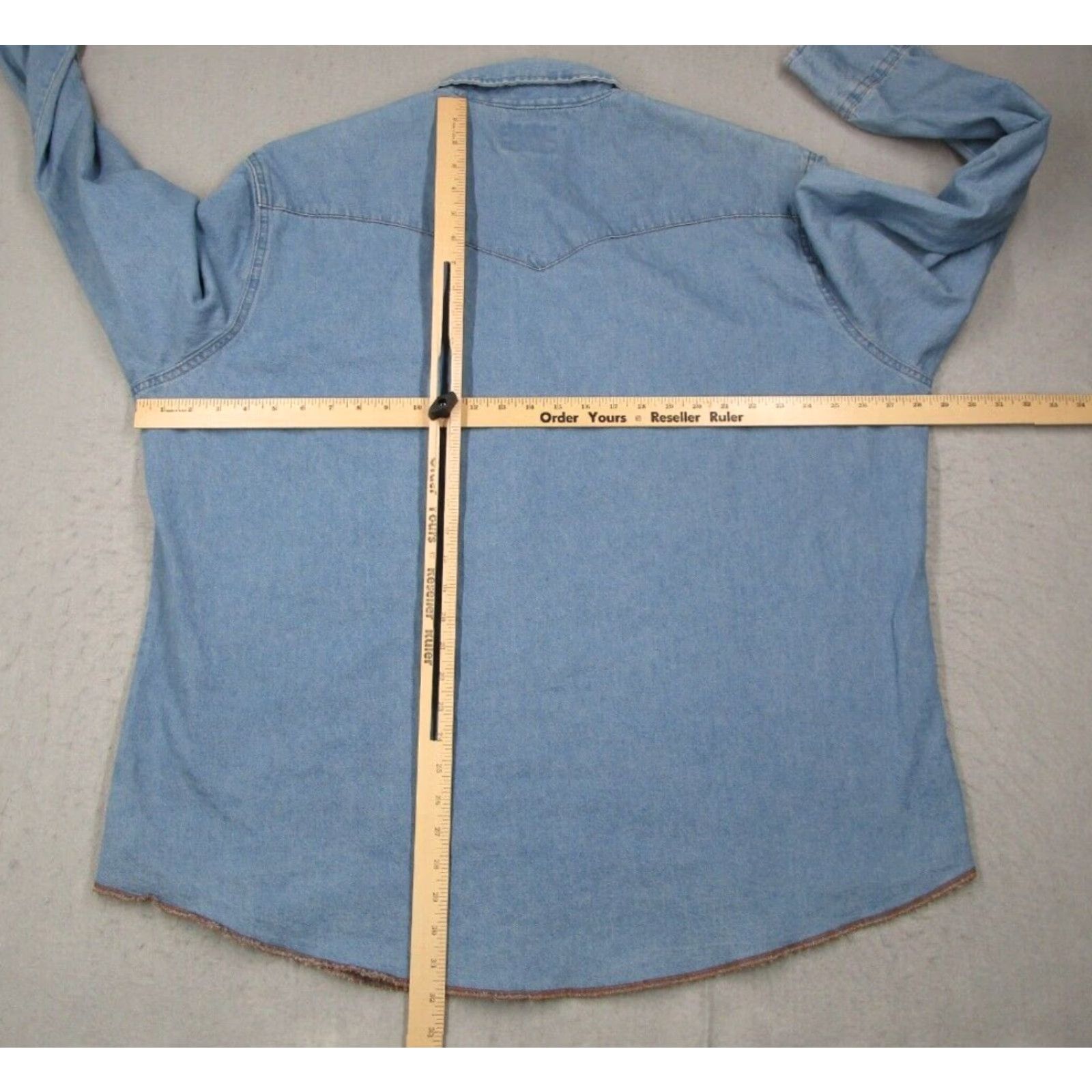 Wrangler VINTAGE Wrangler Men's Denim Shirt 2XL Long Sleeve Casual Western Cowboy Blue Size US XXL / EU 58 / 5 - 6 Thumbnail