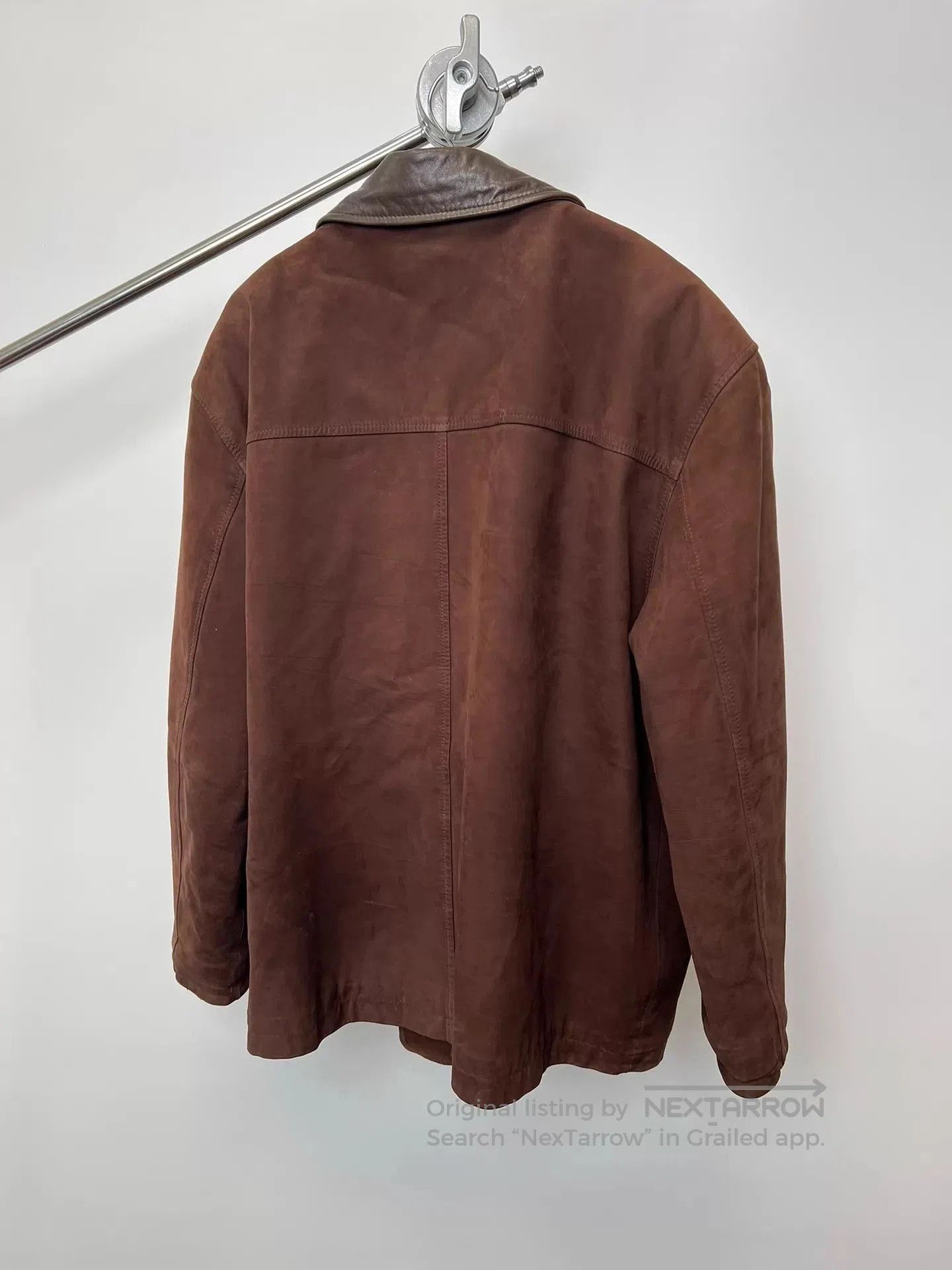 Yves Saint Laurent Brown Leather Collar Zip. Size US L / EU 52-54 / 3 - 6 Thumbnail