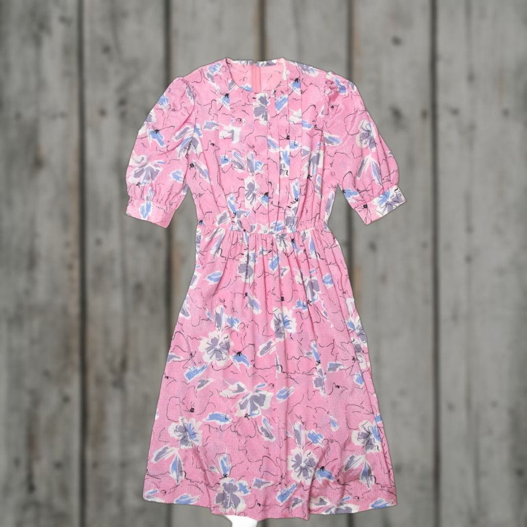 Pinko VINTAGE Pink Floral Pattern Dress Medium Pink Womens Size M / US 6-8 / IT 42-44 - 1 Thumbnail