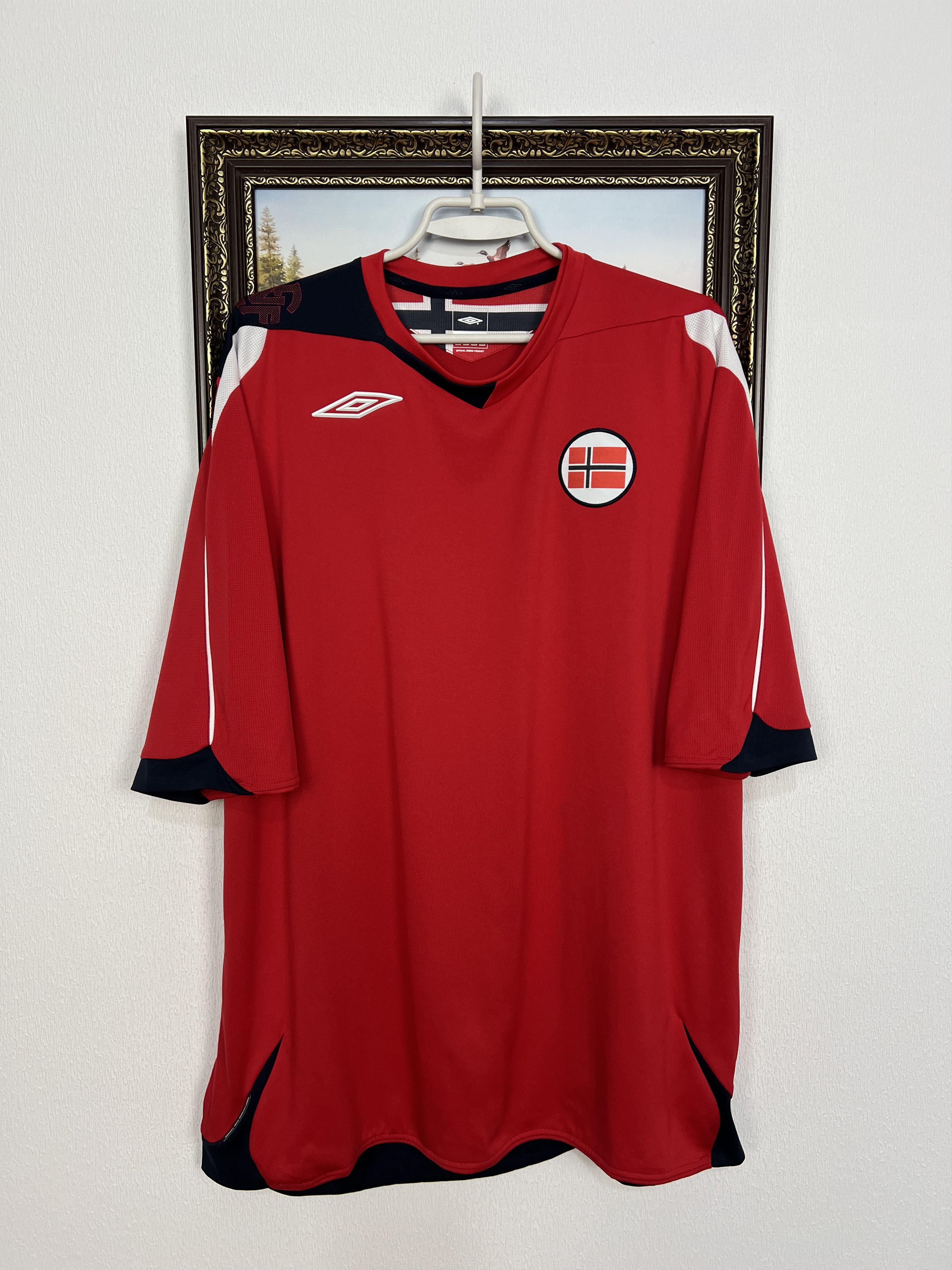 Umbro Norway Home football shirt Soccer Jersey National Trikot Size US XXL / EU 58 / 5 - 1 Thumbnail