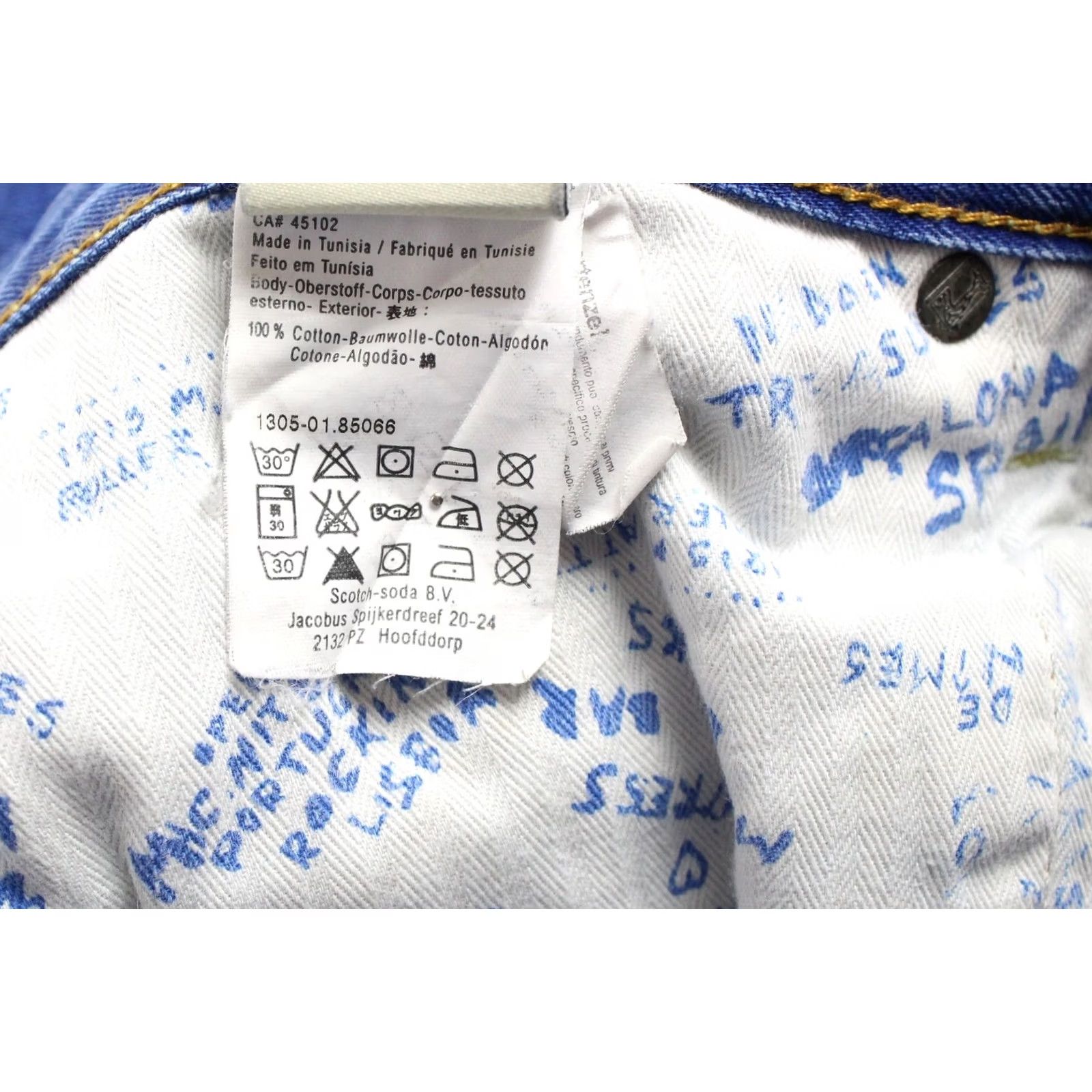 Scotch & Soda Scotch & Soda Rush Jeans Straight Blue W29/L32 Denim Whiskers Faded Men's Size US 29 - 7 Thumbnail