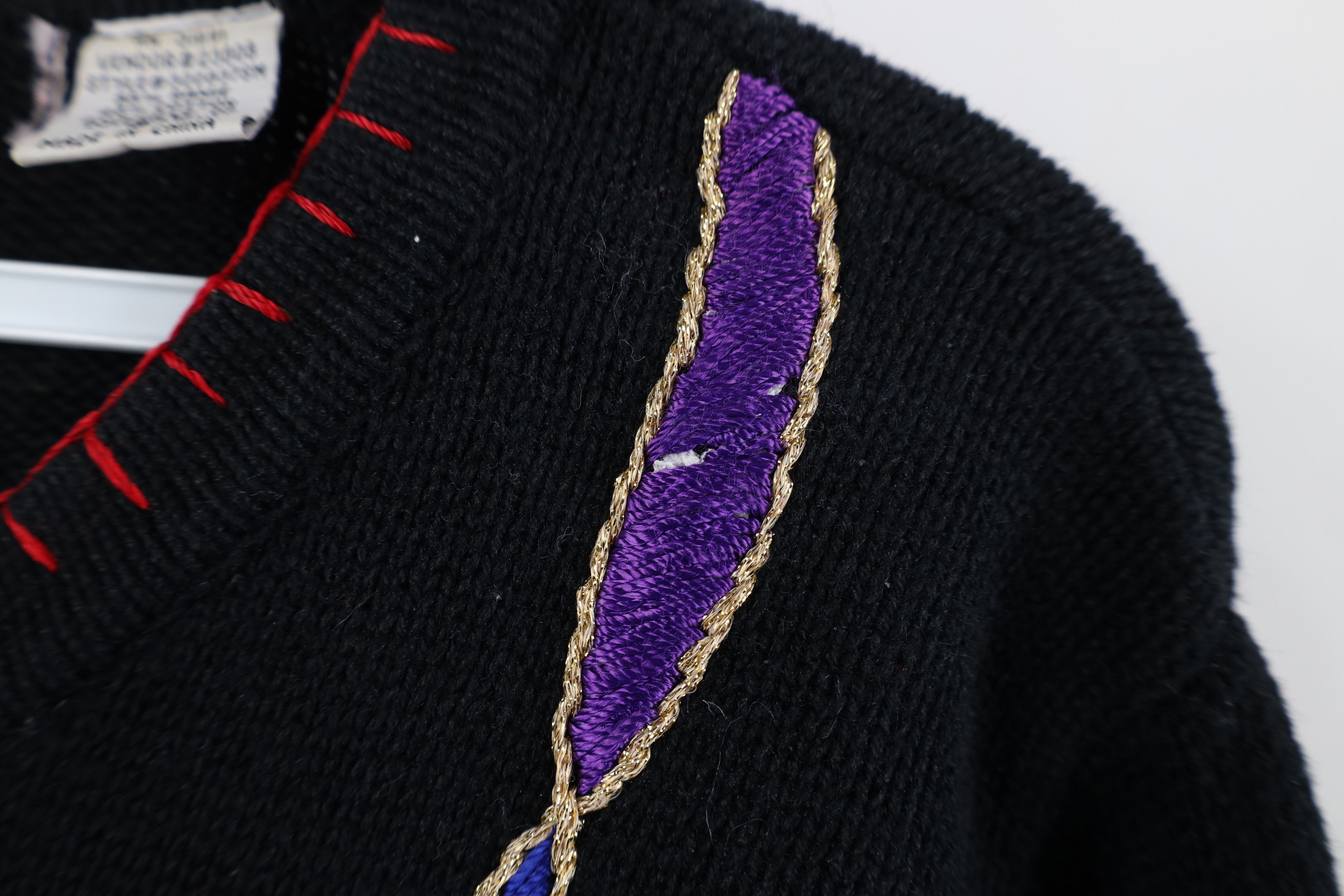 Vintage Vintage 90s Streetwear Stocking Cat Kitten Knit Sweater Size S / US 4 / IT 40 - 9 Thumbnail