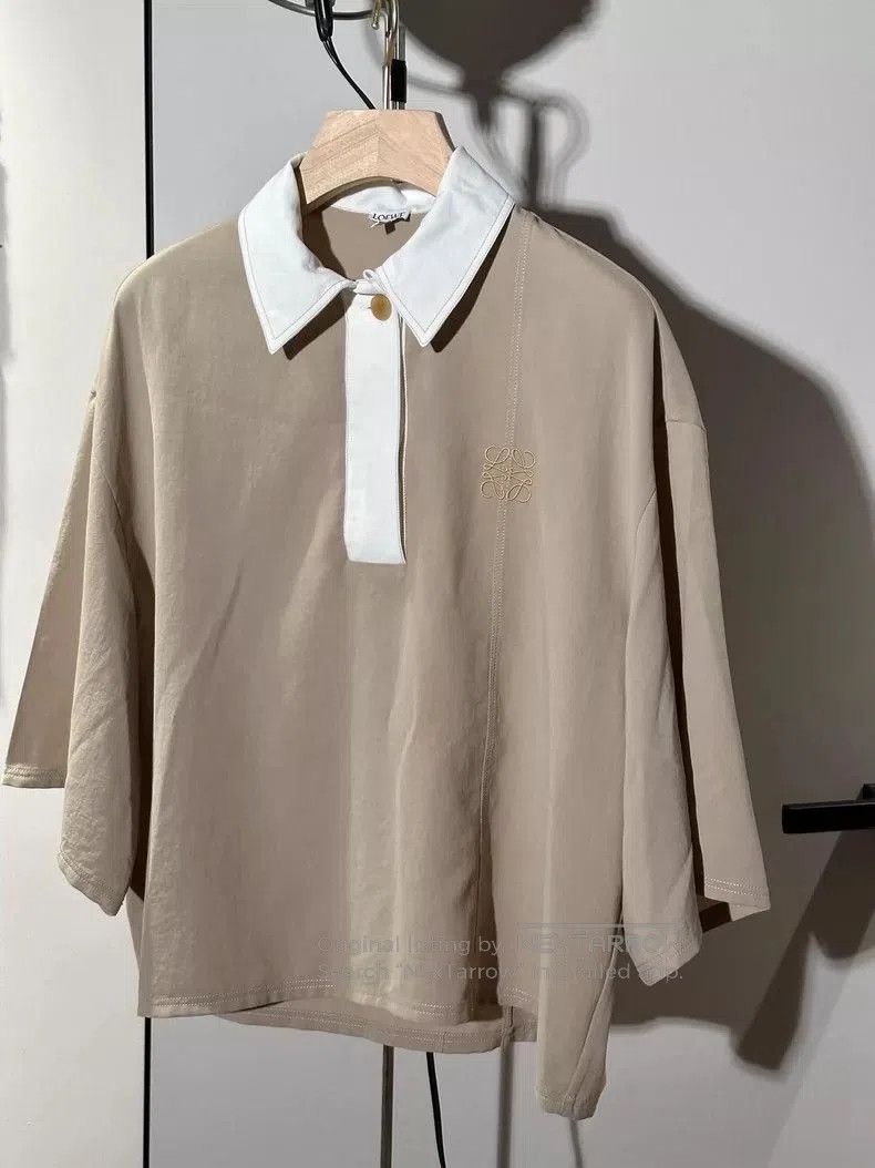 Loewe Colorblock Polo Collar Blouse .