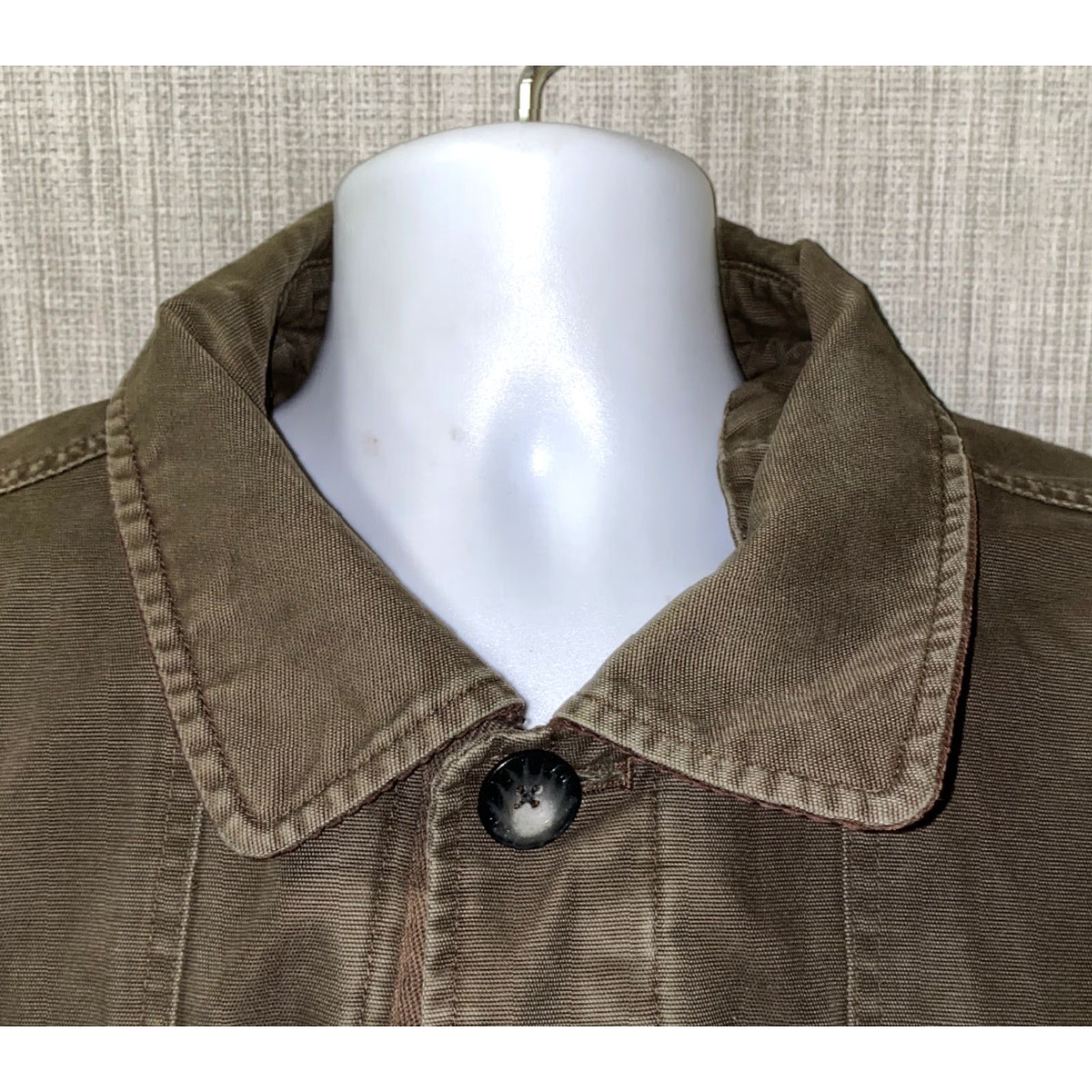 Eddie Bauer Eddie Bauer Mens Canvas Brown Plaid Lined Button Front Jacket Size L Size US L / EU 52-54 / 3 - 3 Thumbnail