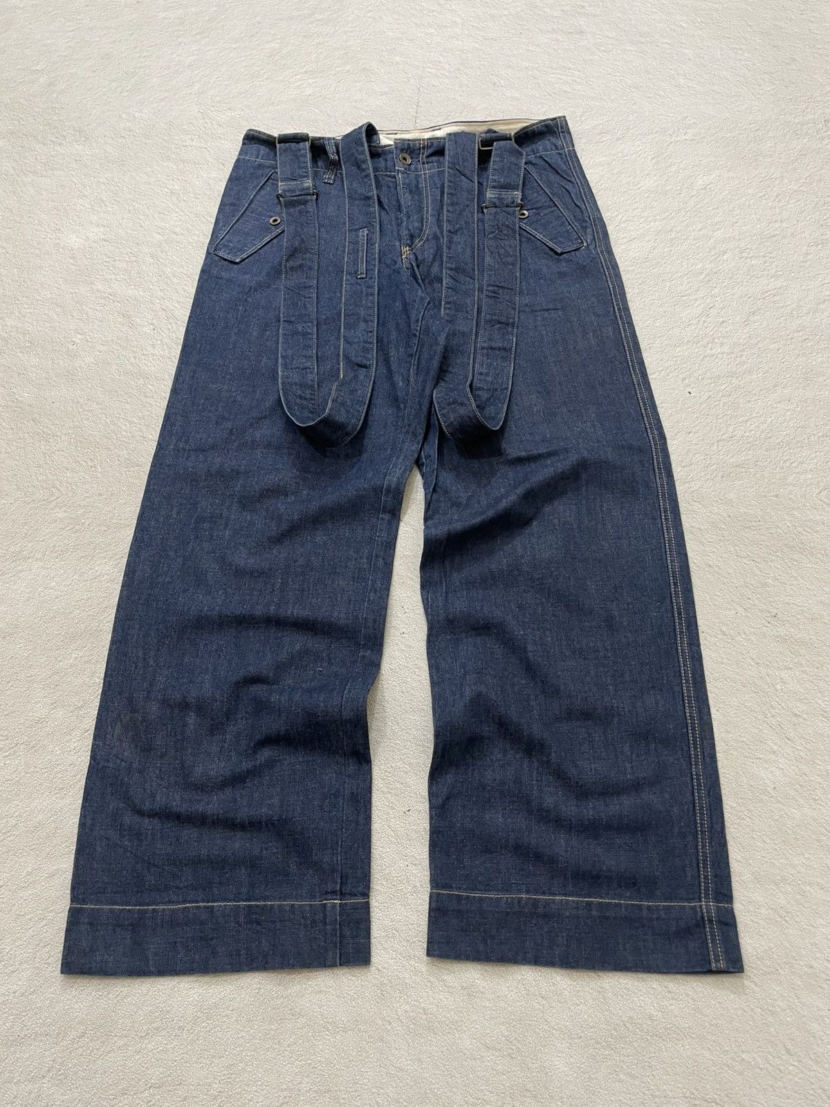 Japanese Brand 2000s Japan Workwear Denim Pants Suspender Y2K Carhartt Size US 34 / EU 50 - 1 Thumbnail