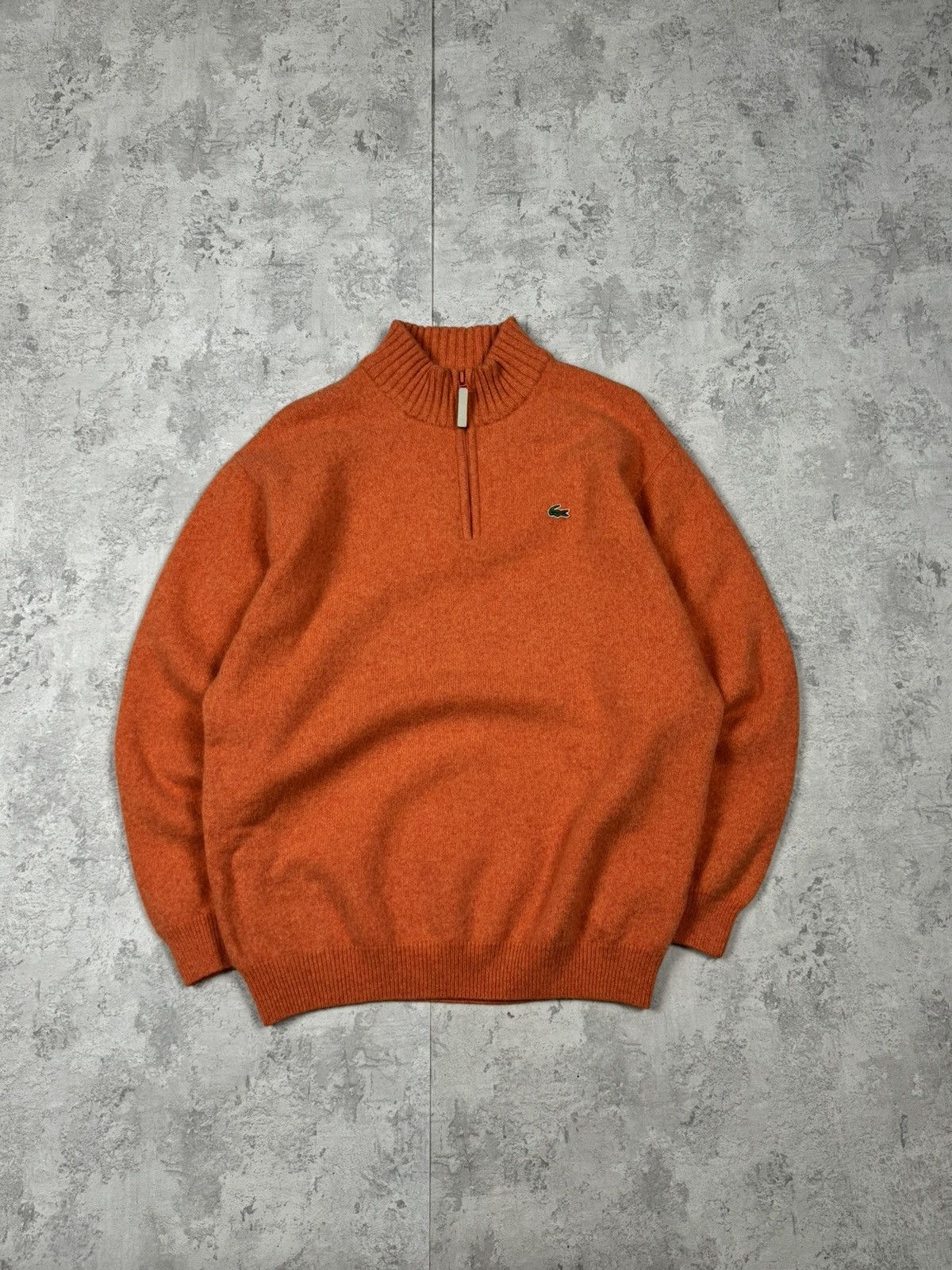 Lacoste Lacoste Half Zip Knit Sweater Orange Size 7 Size US L / EU 52-54 / 3 - 1 Thumbnail