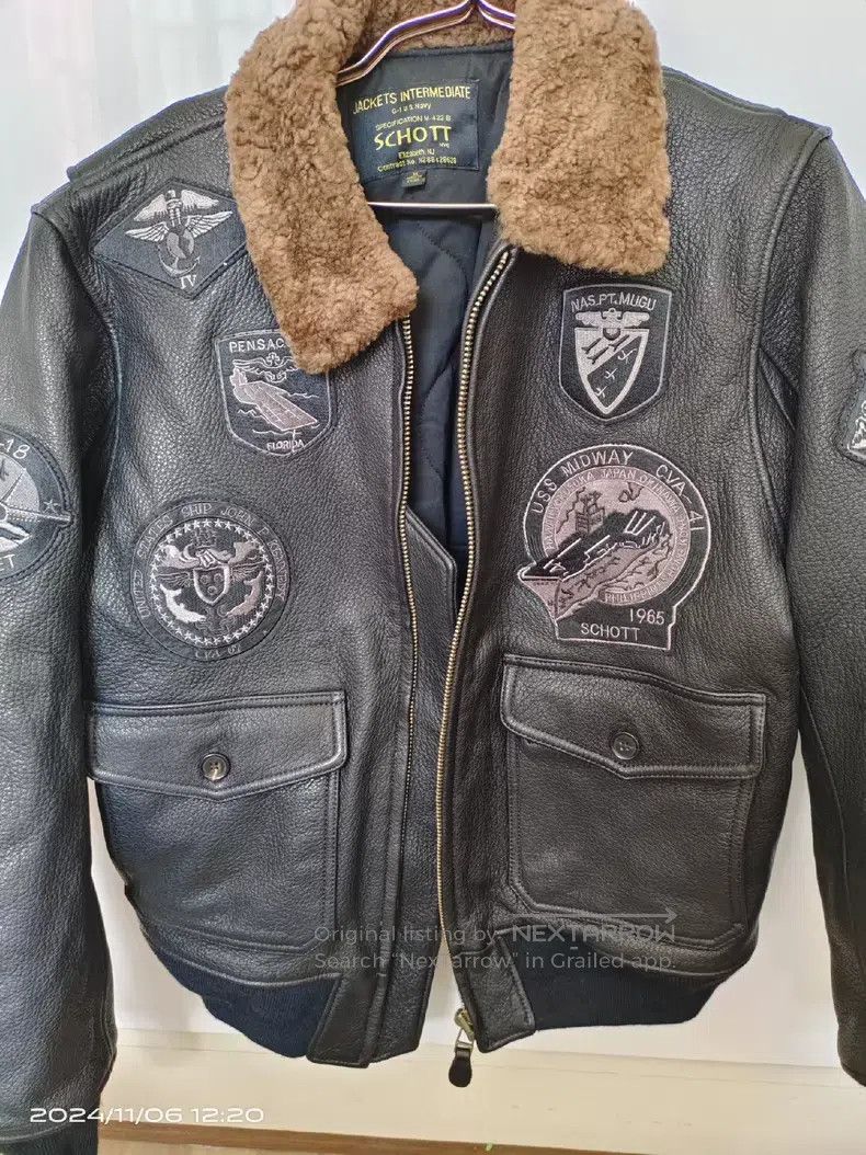 Schott Schott Genuine leather jacket for men embroidered leather Size US XL / EU 56 / 4 - 1 Thumbnail