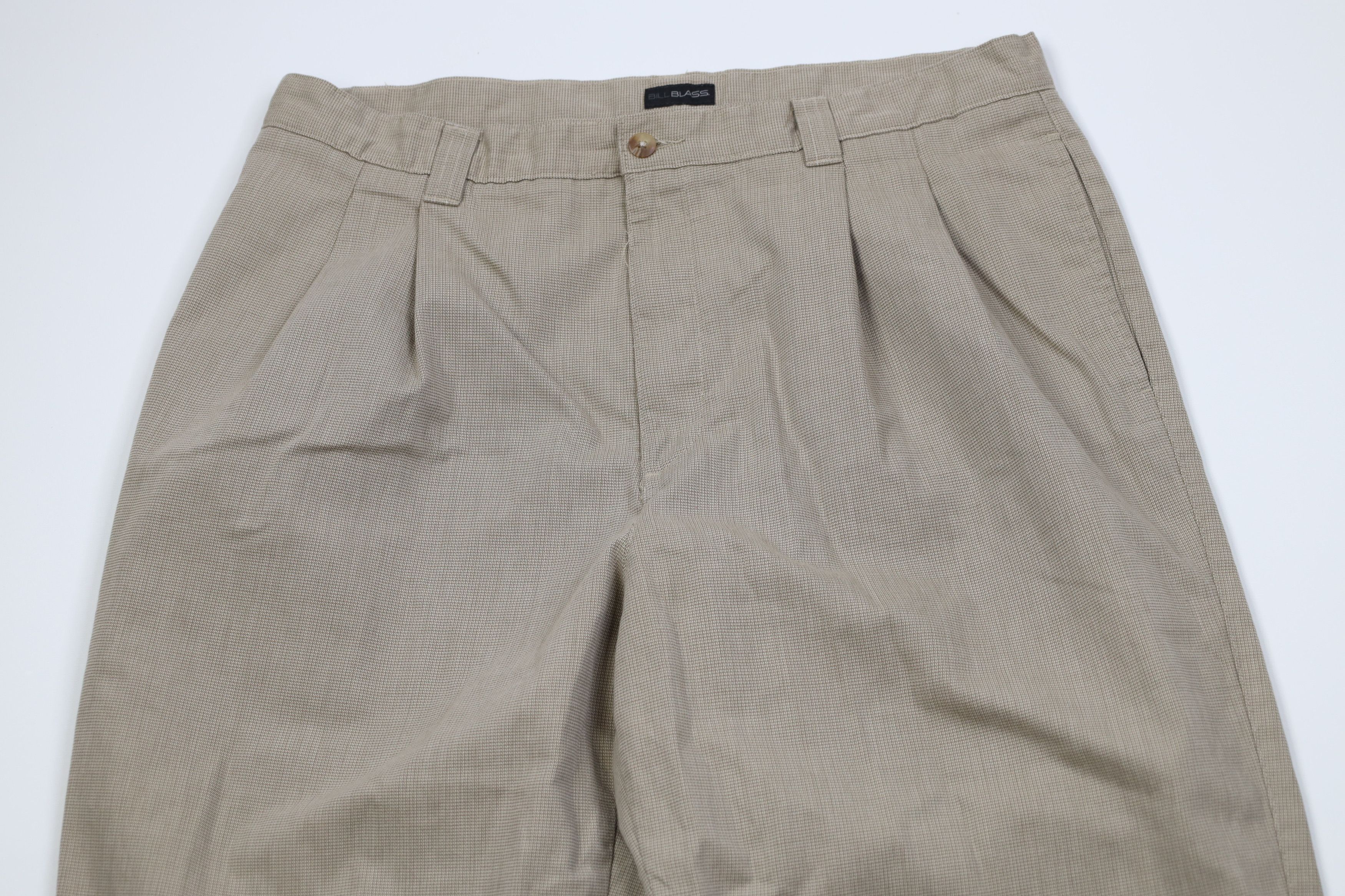 Vintage Vintage 90s Streetwear Wide Leg Chino Pants Beige Plaid Size US 36 / EU 52 - 2 Thumbnail